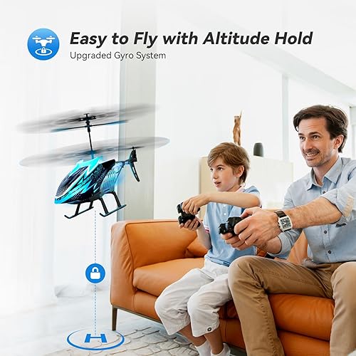 Miniatura 3 de Helicópteros RC grandes helicópteros de control remoto para niños y adultos con 7+1 modos de luz LED, 30 minutos de vuelo, retención de altitud