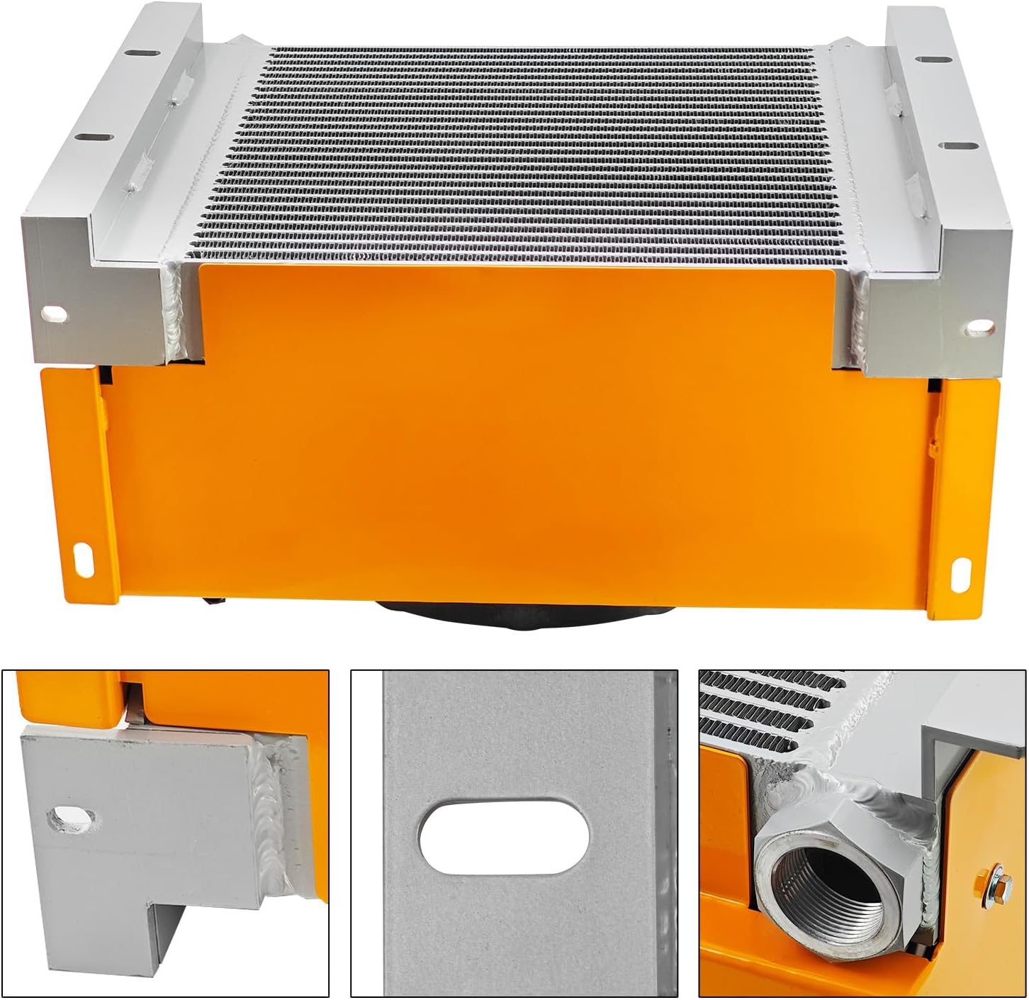 AH1470T-CA DC24V 200L/min Fan Hydraulic Oil Cooler 120W 2MPa Hydraulic Air Cooler Air Cooled Oil Radiator Replace# AH1470T