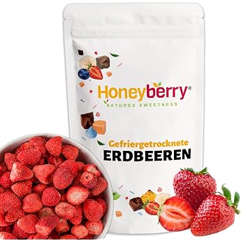 Freeze-Dried Whole Strawberries 100 g Freeze-Dried Fruits Freeze-Dried Fruits Dried Strawberries Perfect for Baking Cake Decoration Snacks Cereal & Desserts