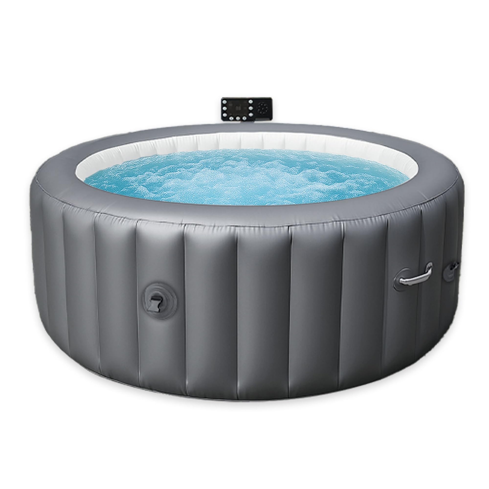 Vasca idromassaggio gonfiabile per 2-3 persone, spa all'aperto portatile con 130 Airjet e controllo intelligente, vasca idromassaggio con copertura termica per cortile, balcone e campeggio