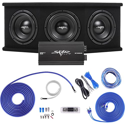 Skar Audio Triple 8" Complete 2,100 Watt SDR Series Subwoofer Bass Package - Includes Loaded Enclosure with Amplifier