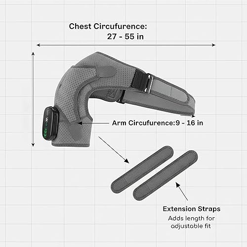 Miniatura 2 de Envoltura de hombro térmica inalámbrica con vibración, alivio del dolor para hombros, cuello y hombros congelados, alivia la fatiga, promueve un
