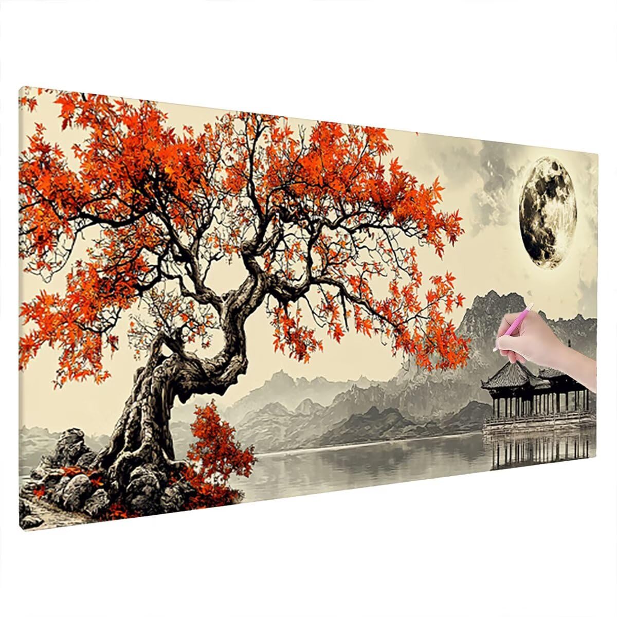 Diamond Painting Adulti, Diamond Painting Retro 50x130cm, Regalo -2256