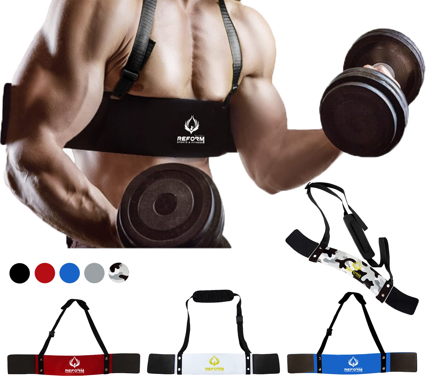 RDX Arm Blaster – Isolateur Biceps Et Triceps Réglable, Support 23 Pouces Avec Rembourrage 6mm Pour Muscu