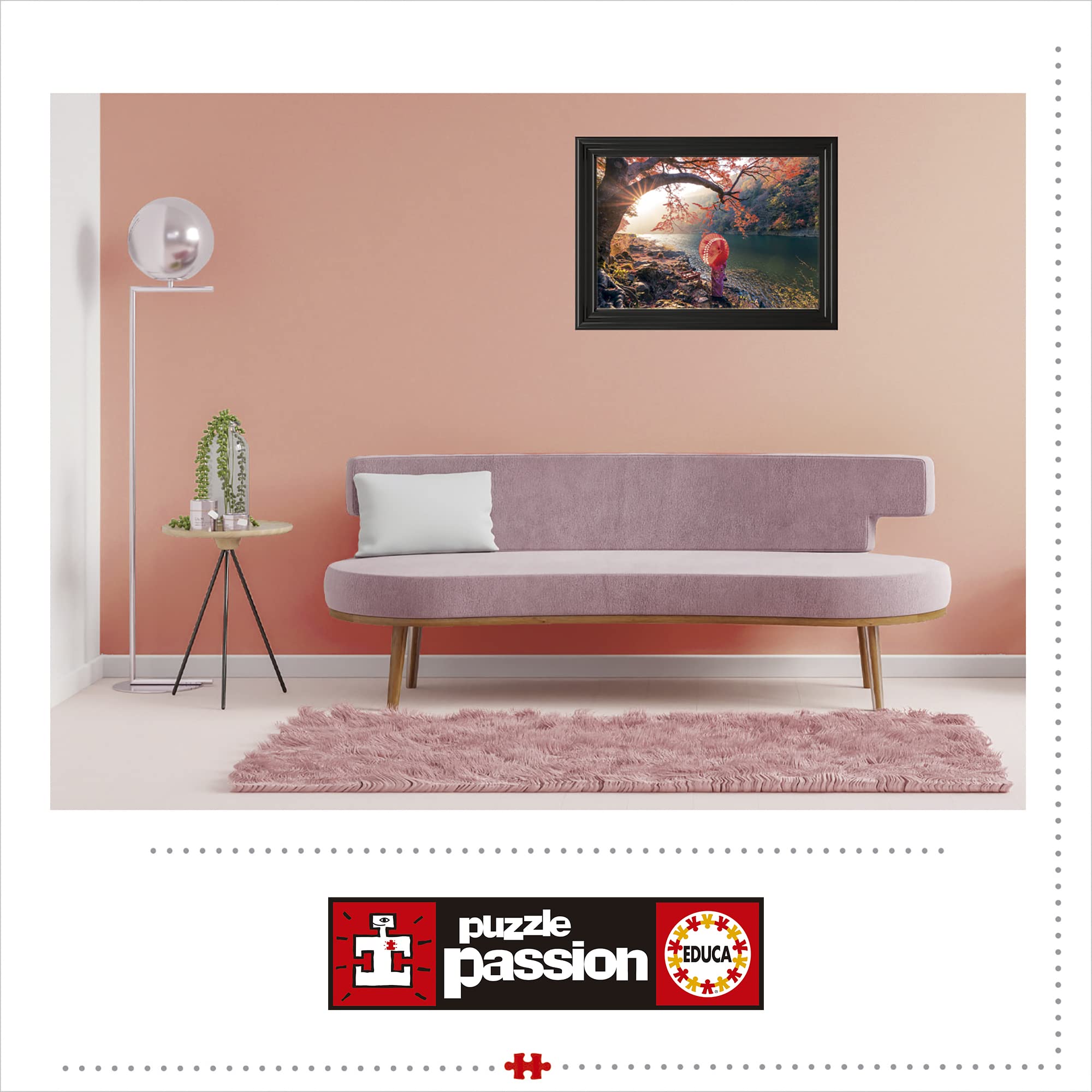 Educa - Puzzle da 1000 pezzi per adulti | Sunrise nel fiume Katsura, Japan | Dimensioni: 68 x 48 cm. Include la colla fix puzzle Consigliato a partire dai 14 anni (18455)