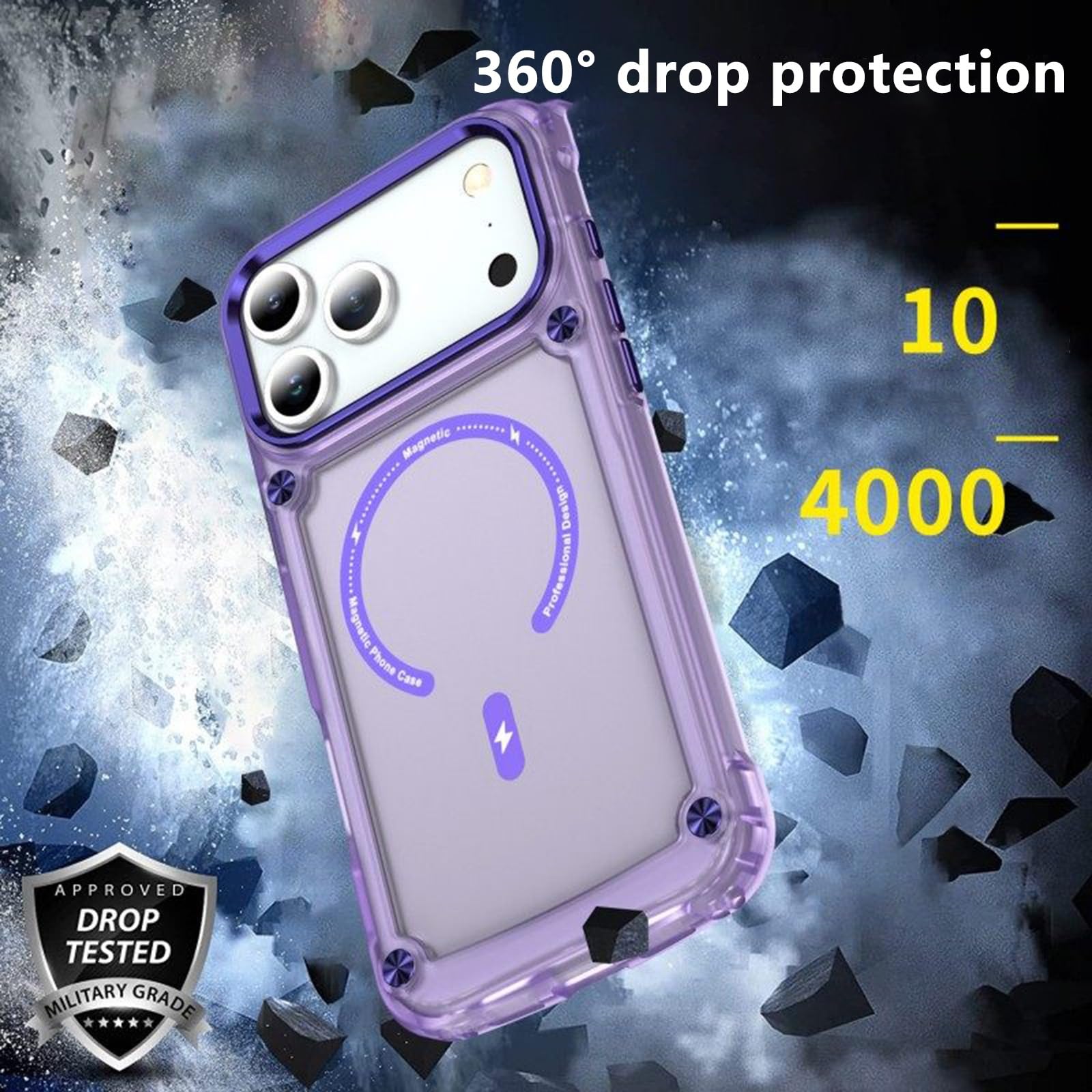 Generico Custodia Per Iphone 17 Pro Max/17 Pro/17 Air/17, Protettiva Magnetica Custodia Antigraffio For Fotocamera Cover(Pink,17 Air)