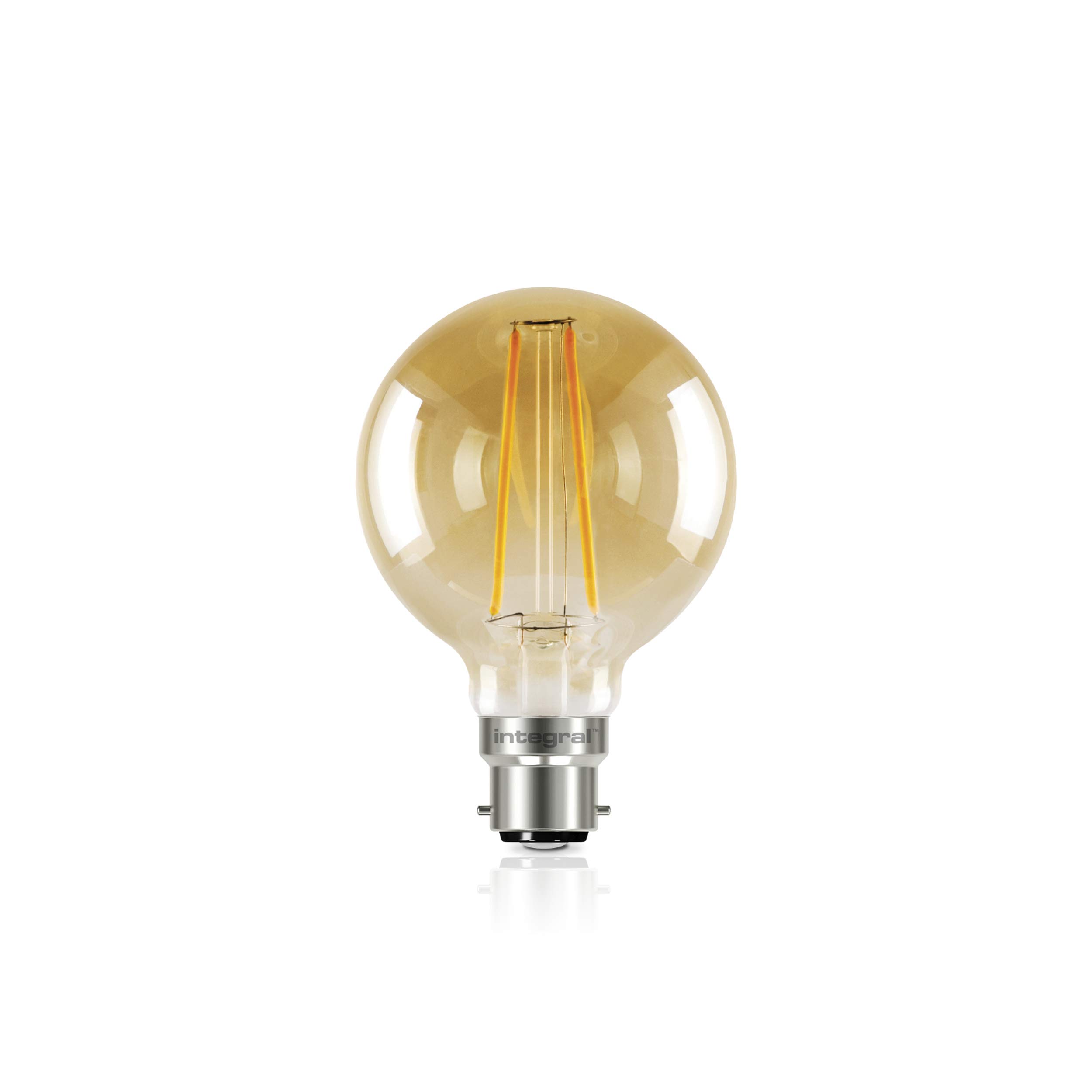Integral LED Sunset Vintage 80mm (Globe 80) 2.5W (40W) 1800K 170lm B22 Non-Dimmable Lamp, 2.5 W