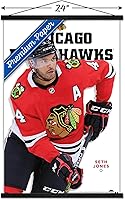 Vista 3 de Trends International NHL Chicago Blackhawks - Seth Jones Feature Series 23 Wall Poster, 22.37" x 34.00", Premium Print and Black Hanger Bundle