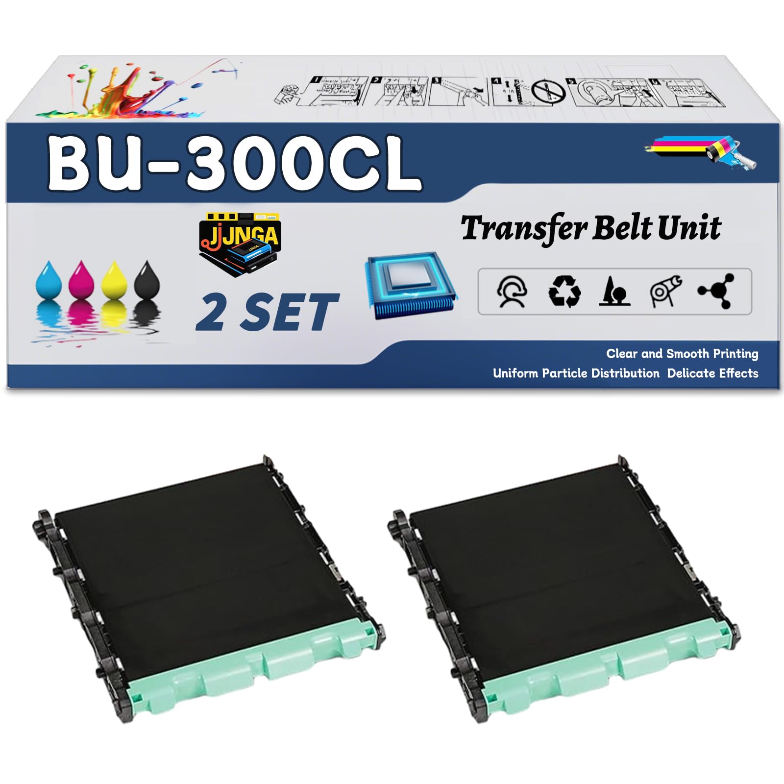 Work for Brother MFC-9460CDN MFC-9560CDW MFC-9970CDW Printers, Replacement for Brother BU-300CL Transfer Belt Unit, Capacity of 50000 Pages (2 Set)