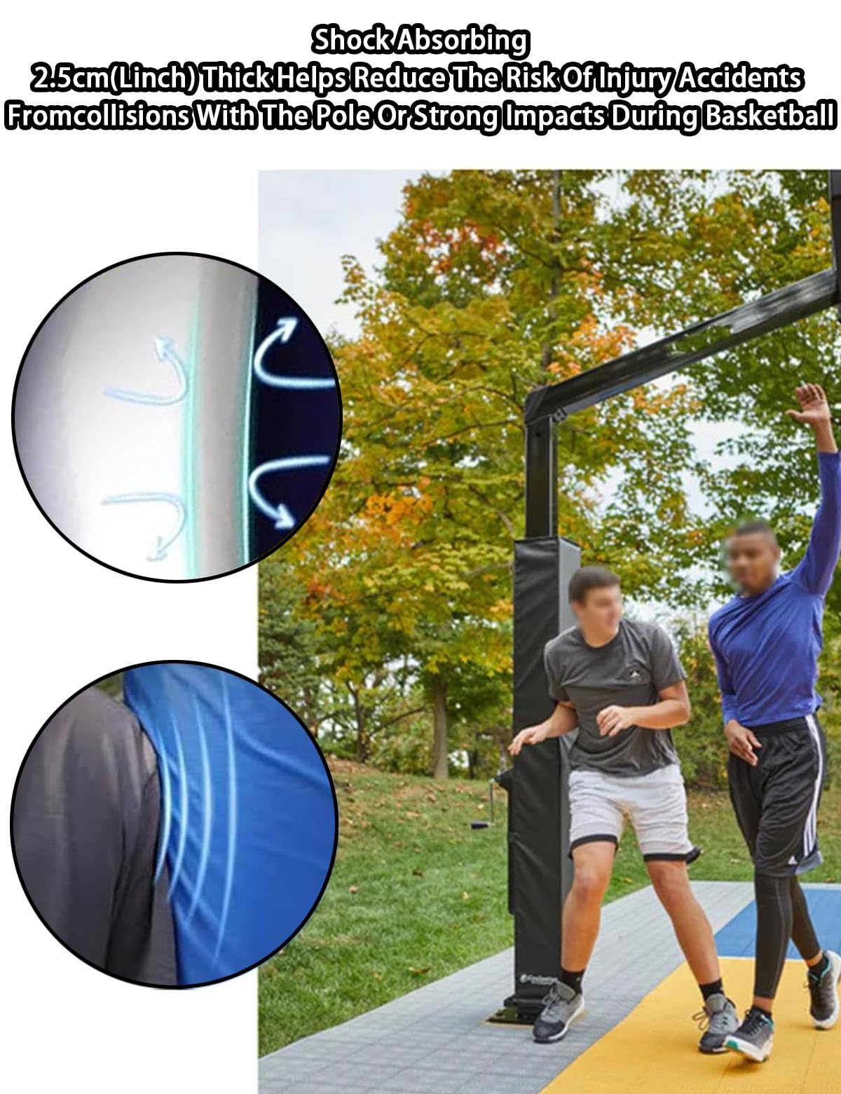 Polsterung für Garage, Keller, Stangenpolster – Wickelsäulenabdeckung, quadratische Stangenpolster für Fitnessstudio, Spielplatz, Allwetterschutz