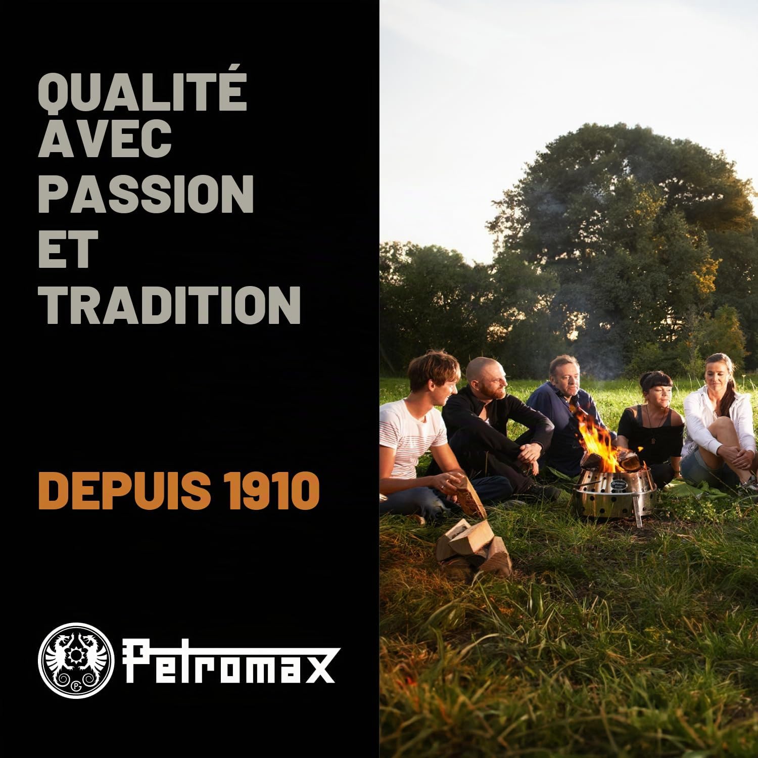 Petromax Barbecue à gaz Atago avec mécanisme de pliage et allumage piézoélectrique - Idéal pour le camping et les déplacements - Compatible avec cartouche de gaz standard