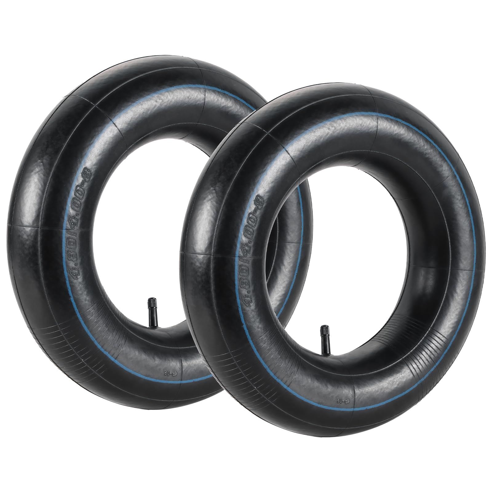 DASBET 2 Pack 4.80/4.00-8" Inner Tubes with TR-13 Straight Valve Stem | Heavy-Duty Replacement Inner Tube for Lawn Mowers, Go Karts, ATVs, Yard Tractors, Wheelbarrows and More (Fit 4-4.8"Wide)