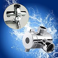 Vista 5 de Válvula desviadora de brazo de ducha, válvula desviadora multifuncional de 3 vías, adaptador en T de ducha, válvula de cambio, adaptador de válvula