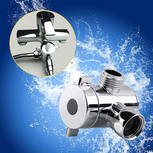 Miniatura 5 de Válvula desviadora de brazo de ducha, válvula desviadora multifuncional de 3 vías, adaptador en T de ducha, válvula de cambio, adaptador de válvula,