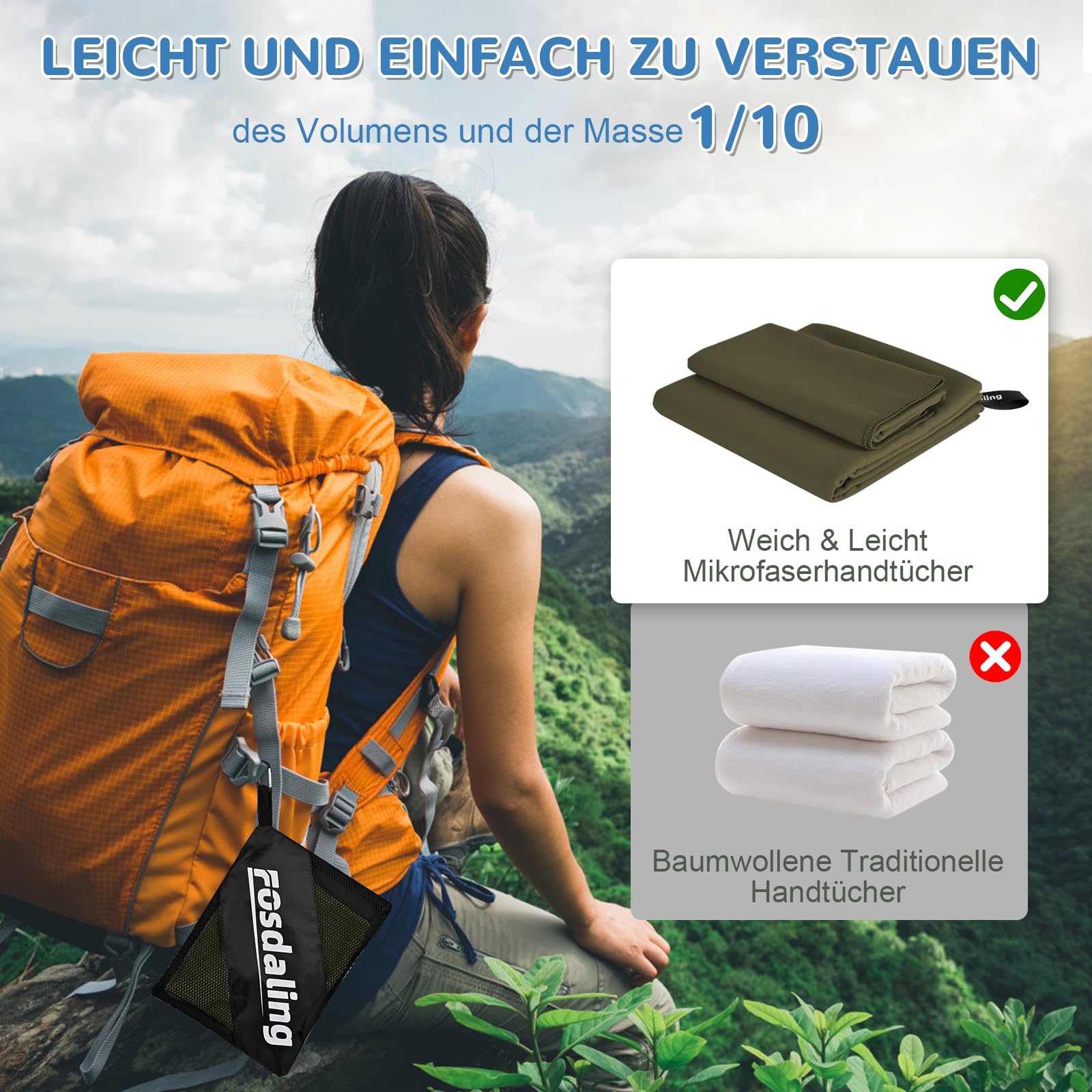 Juego de 3 toallas de microfibra, grandes 200 x 100 cm y 2 pequeñas de 80 x 40 cm, de secado rápido, de microfibra, para viajes, toallas de baño, toallas de fitness y deporte y toalla de playa (verde