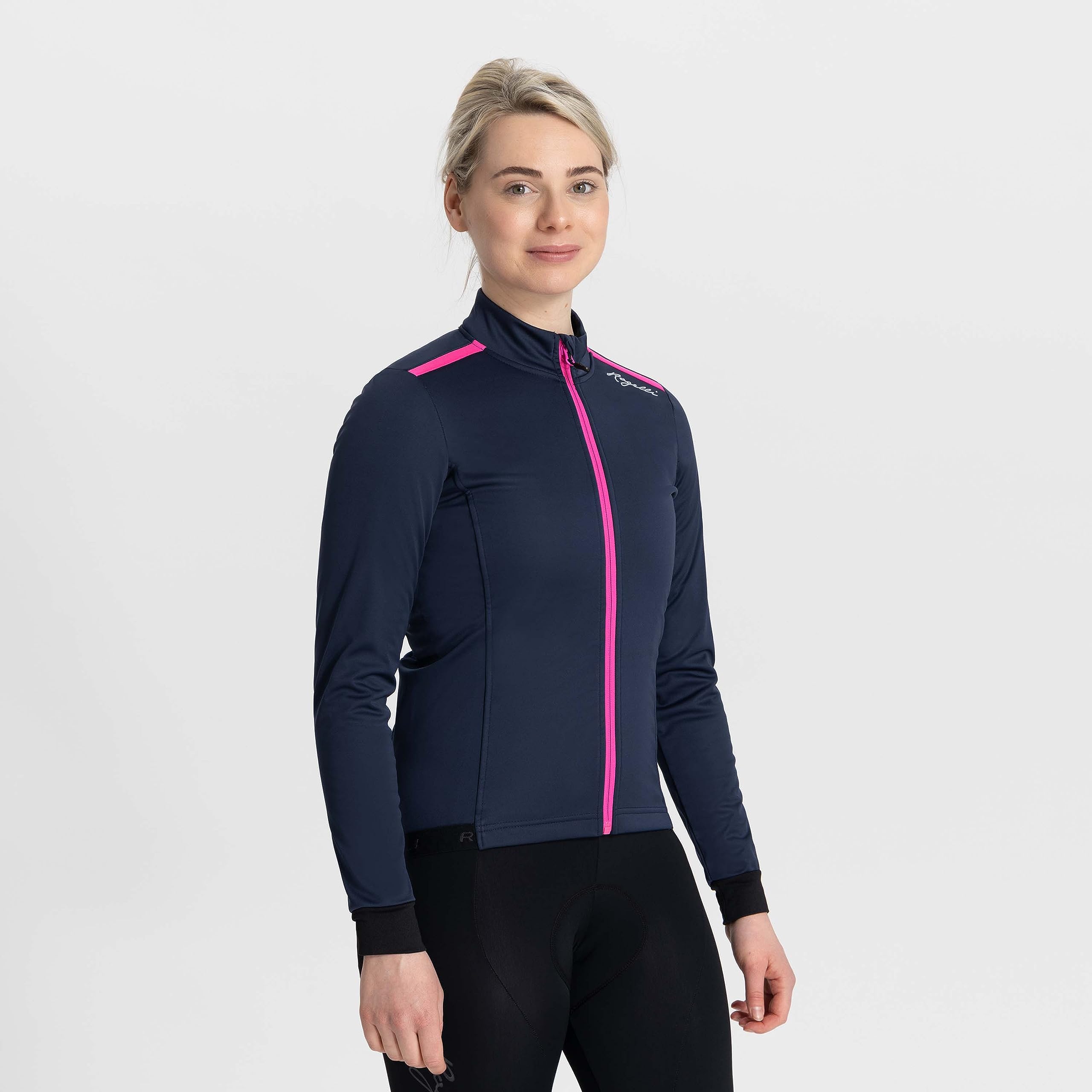 Rogelli Pesara Veste Velo Hiver Femme, Bleu/Rose, Taille M