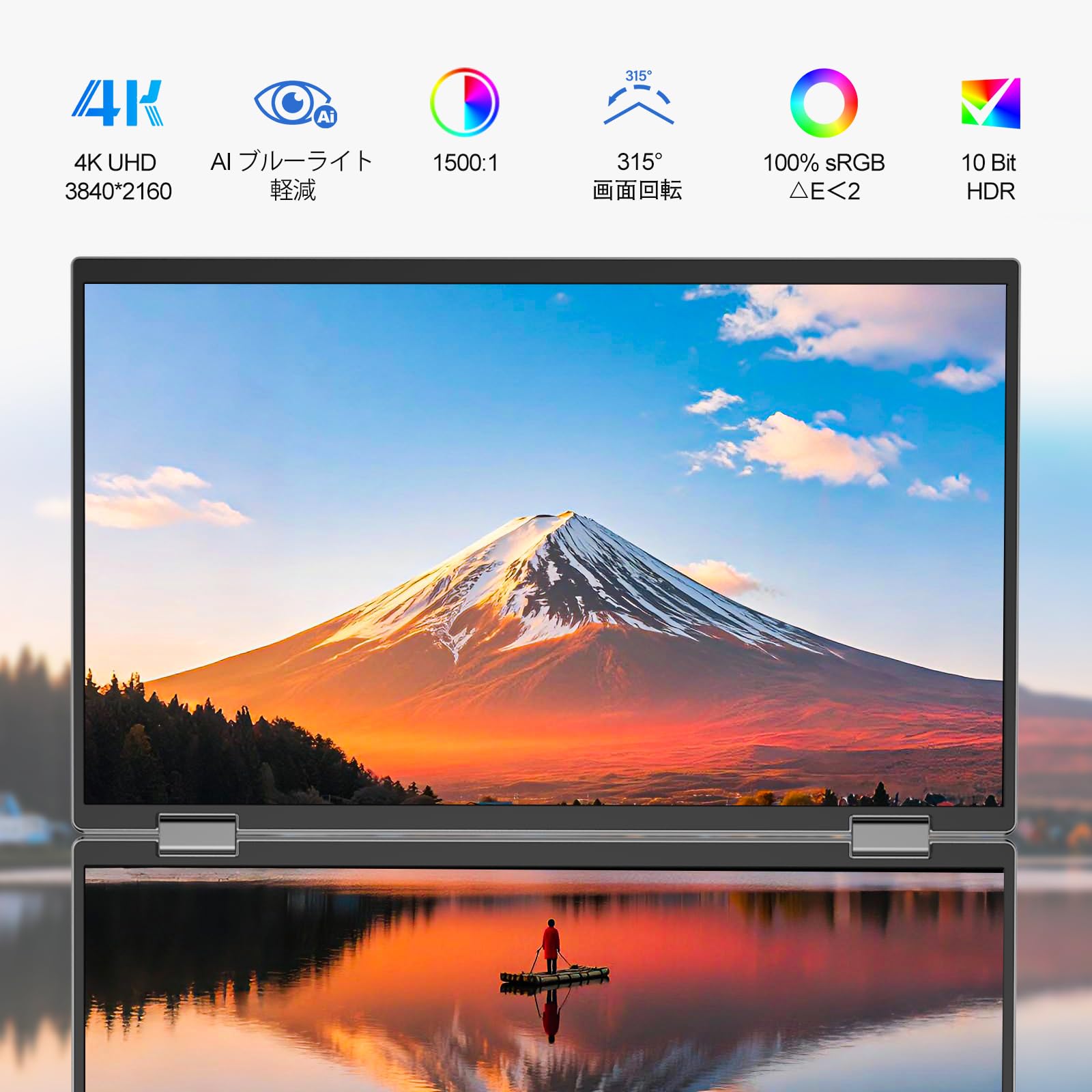 Amazon.co.jp: InnoView 15.6インチ 4K デュアル モバイルモニター