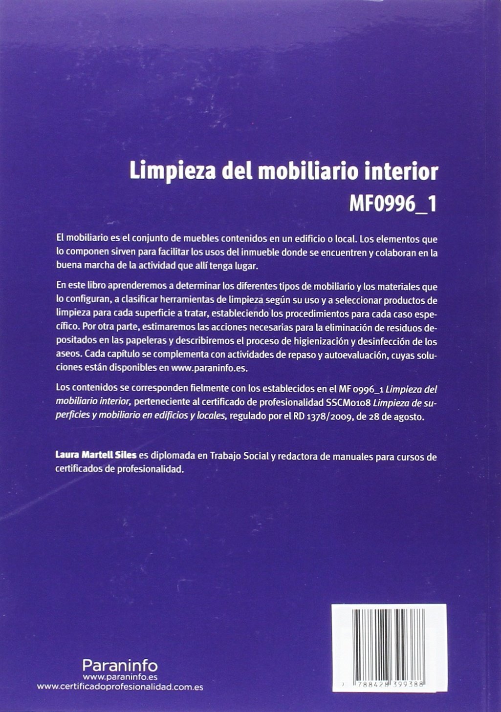 Limpieza del mobiliario interior