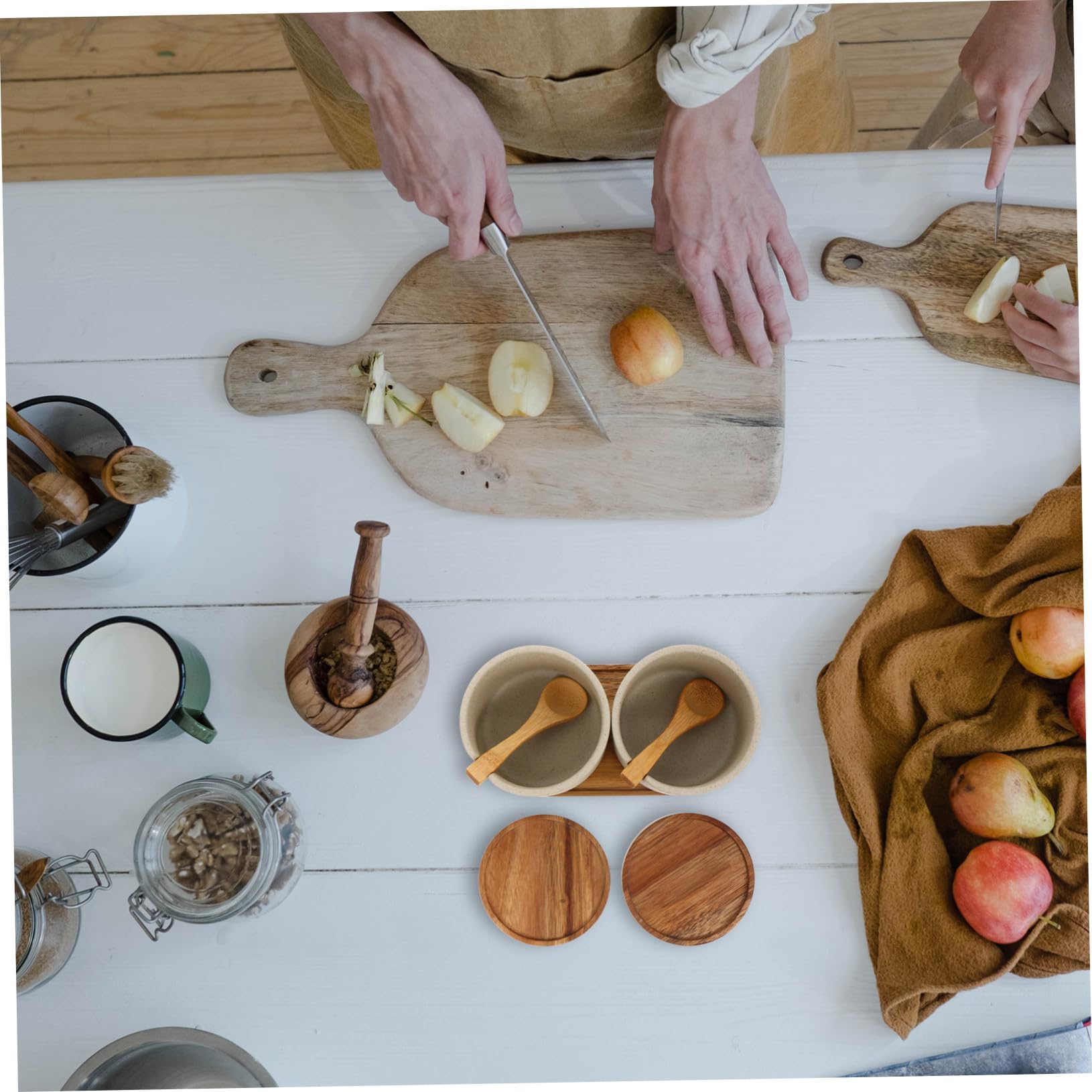 Frascos para Condimentos Cerámicos con Tapa, Juego de 2 Piezas, Tarros para Almacenar Especias, Menaje de Cocina Hogar, Resistentes a Manchas, Uso Doméstico