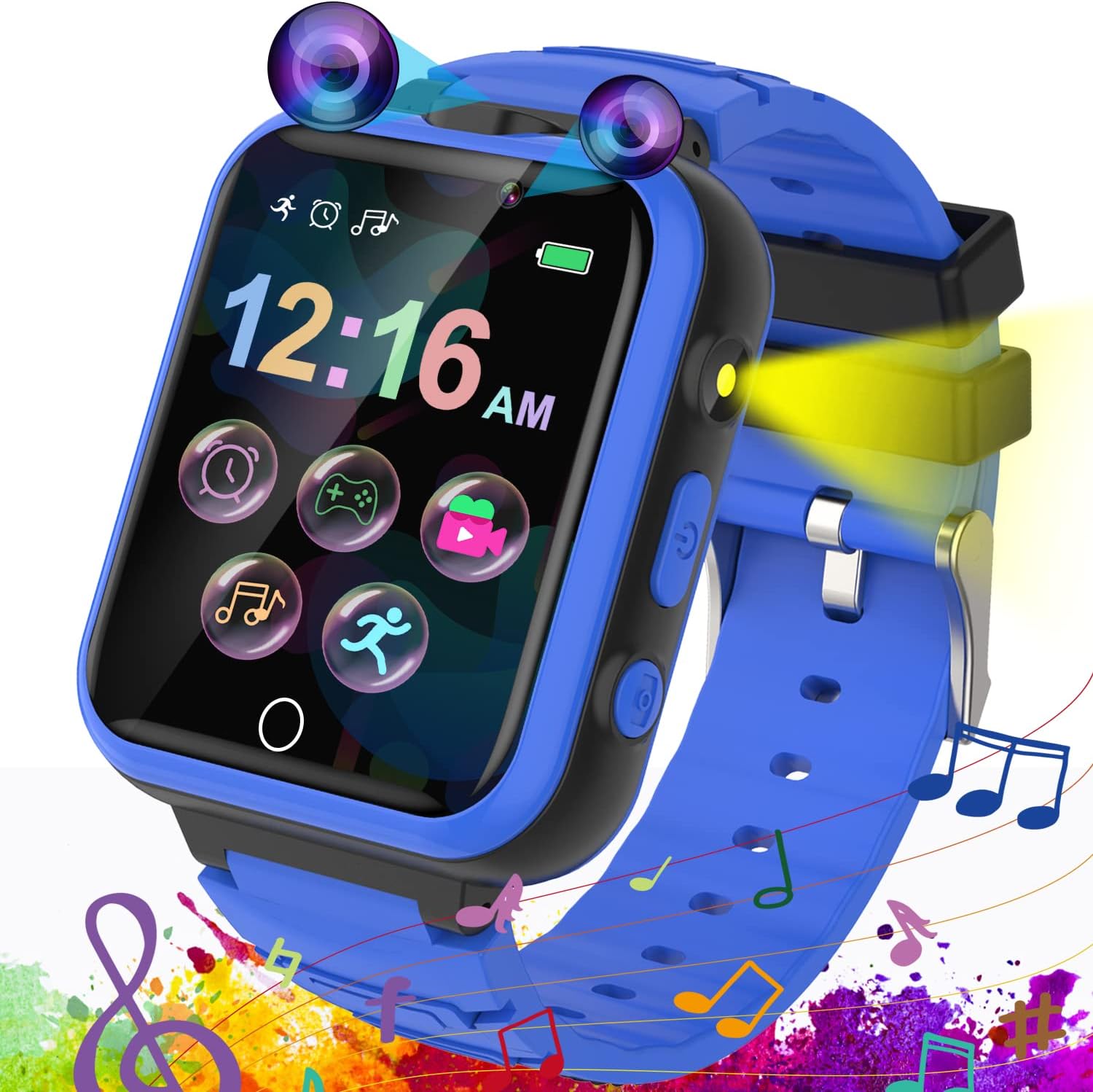 Reloj Inteligente Niño,Smartwatch Niños con 24 Juegos ,Música,Cámara,Podómetro,Calorías,Despertador,Calculadora,Linterna,Regalo de Cumpleaños de 4 a 10 años