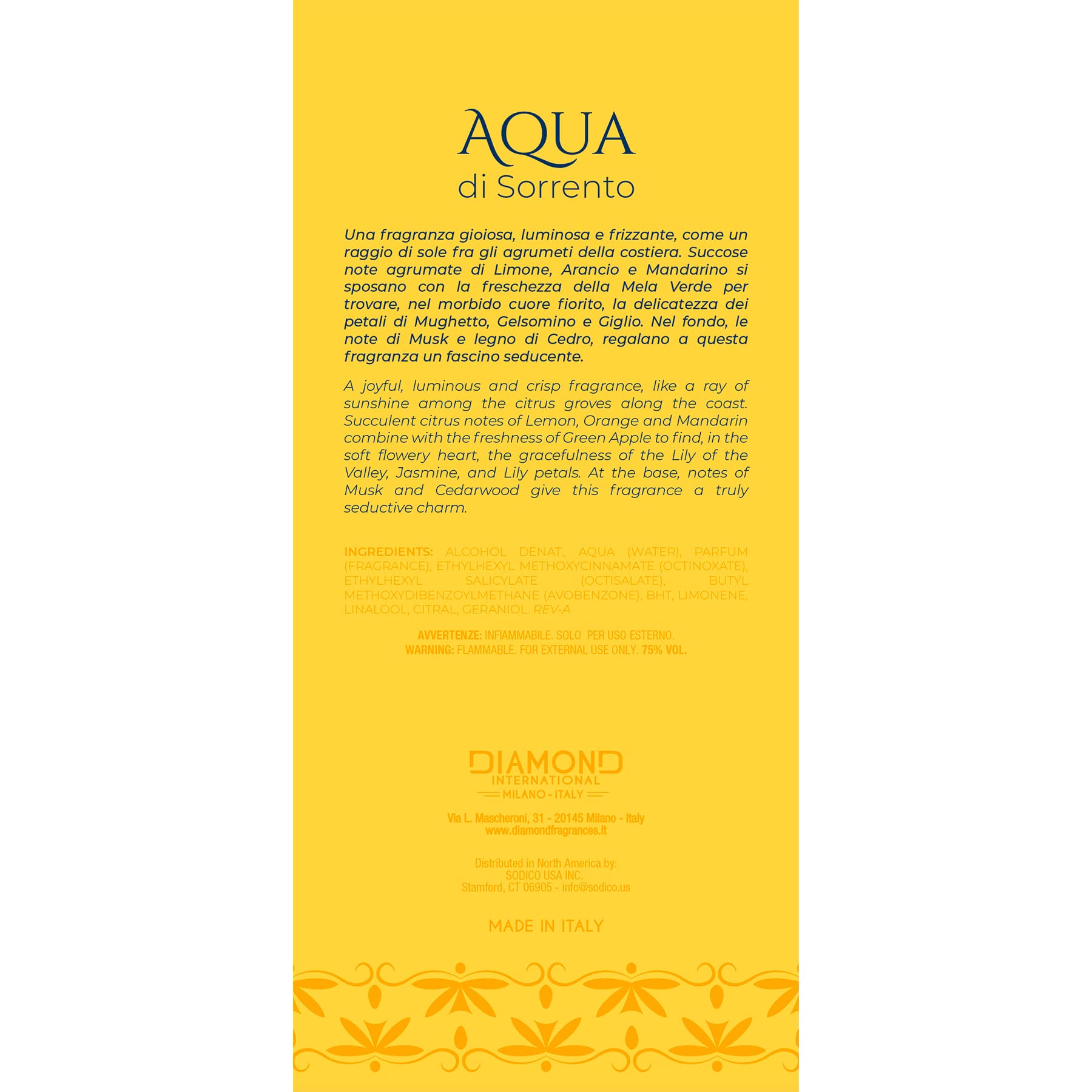 Partenope by Aqua Di Sorrento for Unisex - 3.4 oz EDP Spray