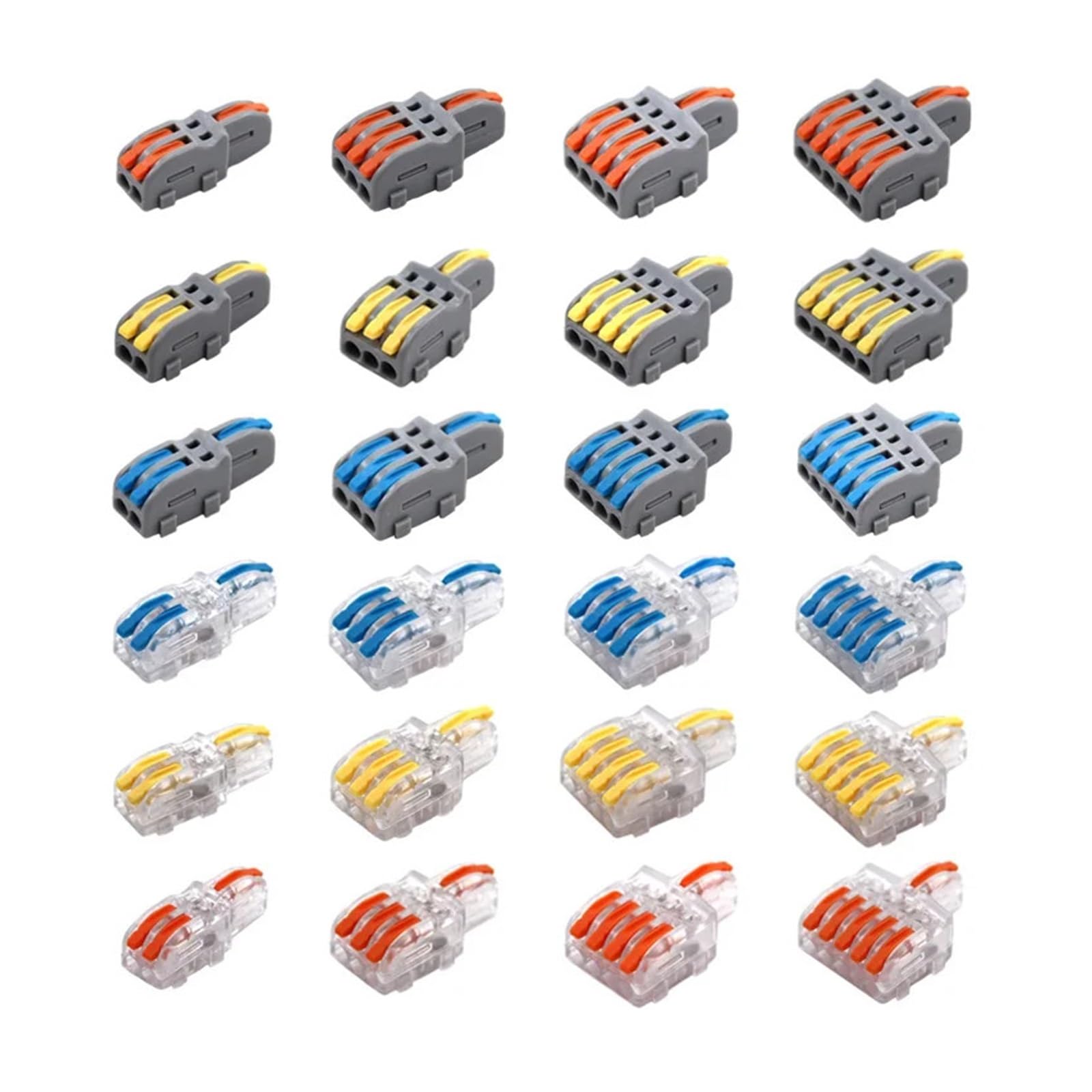 Drahtverbinder 1 Eingang Mehrere Ausgänge Elektrischer Verteiler Push-in Klemmenblock Stoßverbinder for Heim-LED-Beleuchtung Schnellverbinder(WY,50PCS,F14)