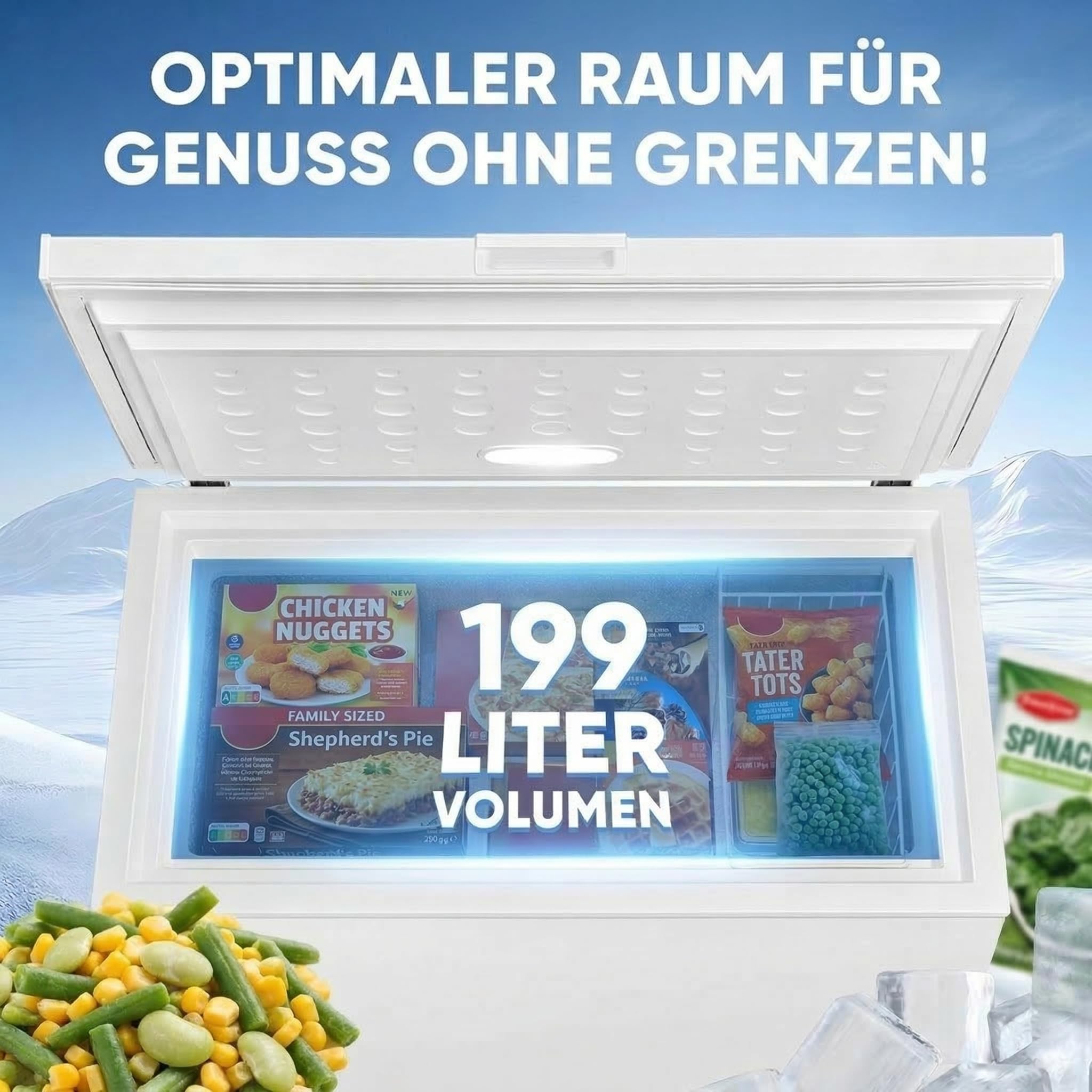 PKM GT300E Gefriertruhe 299 Liter 41 dB 4 Sterne Freistehend