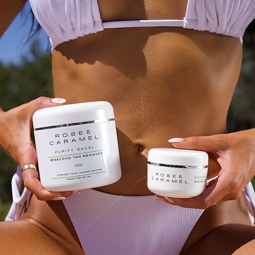 Miniatura 6 de Rose & Caramel Purity Excel 60 Second Miracle Express - Exfoliante corporal removedor de bronceado y borrador de bronceado, 14.89 onzas líquidas