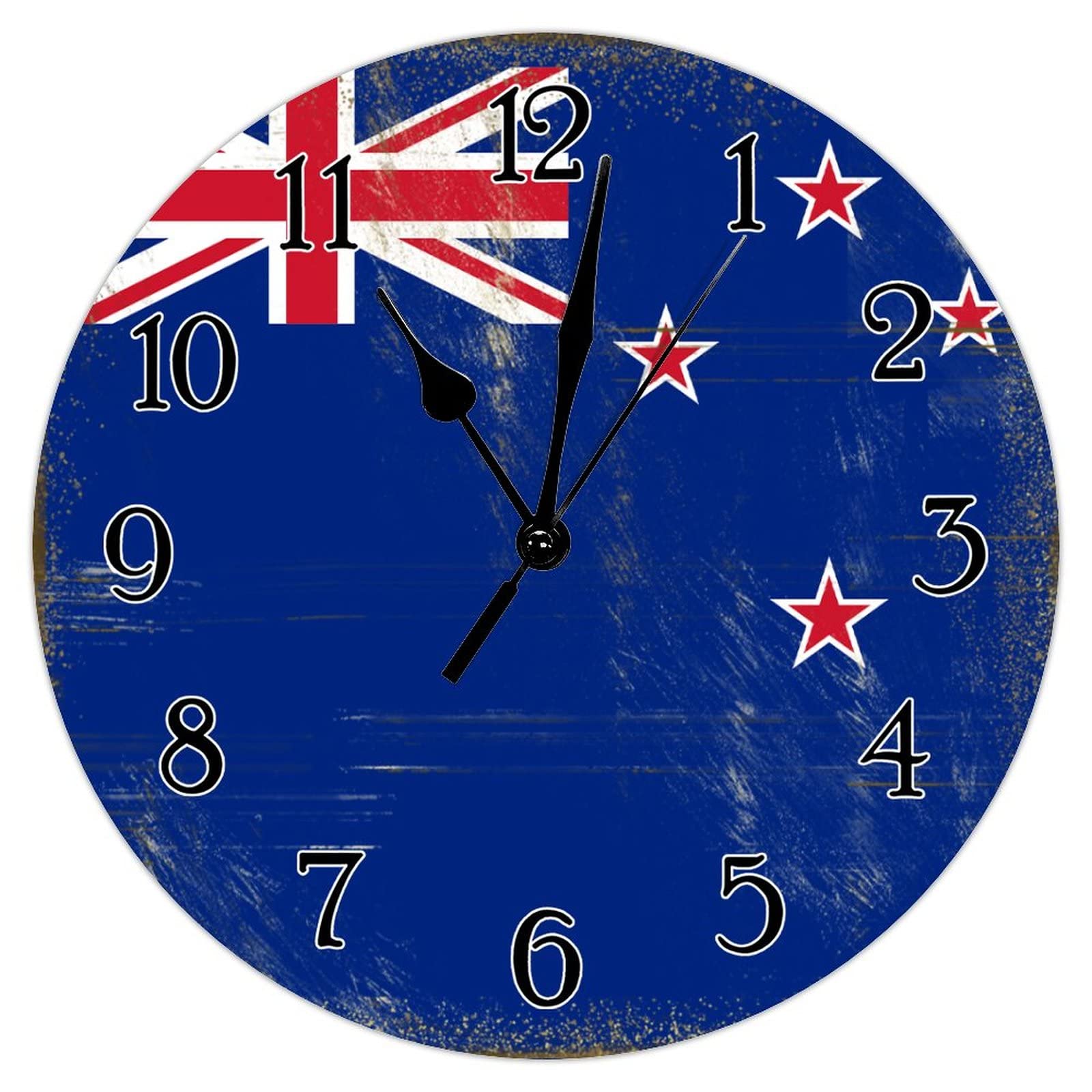 Horloge Nouvelle-Zélande 38cm, cadeau rétro idéal pour salon