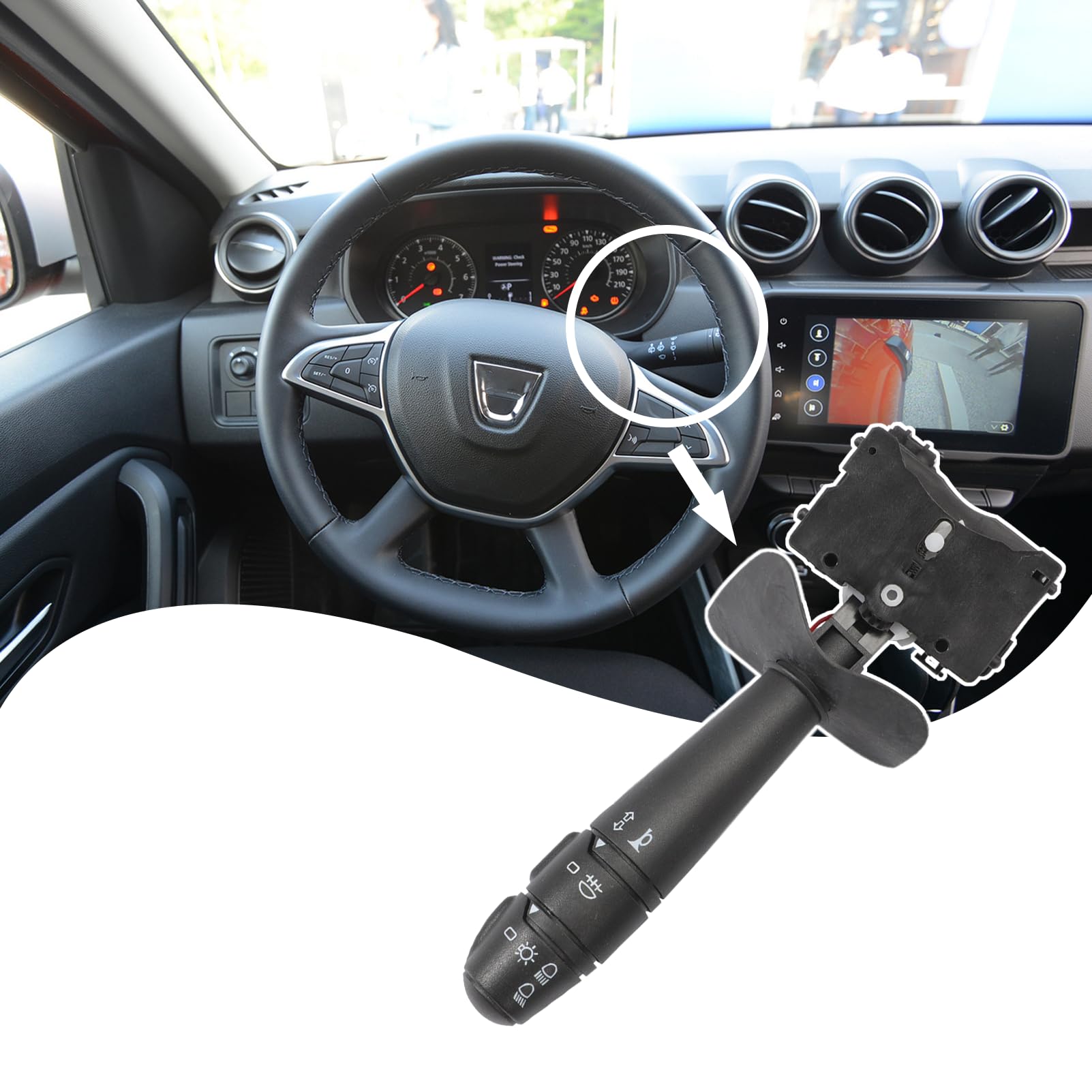 Cassettiera per Dacia Duster 1 Sandero 1 Logan 2, Logan MCV 2 Luci 7700432340 Interruttore di Sterzo (13 pin) fari, illuminazione, fendinebbia posteriore, indicatori di direzione e clacson