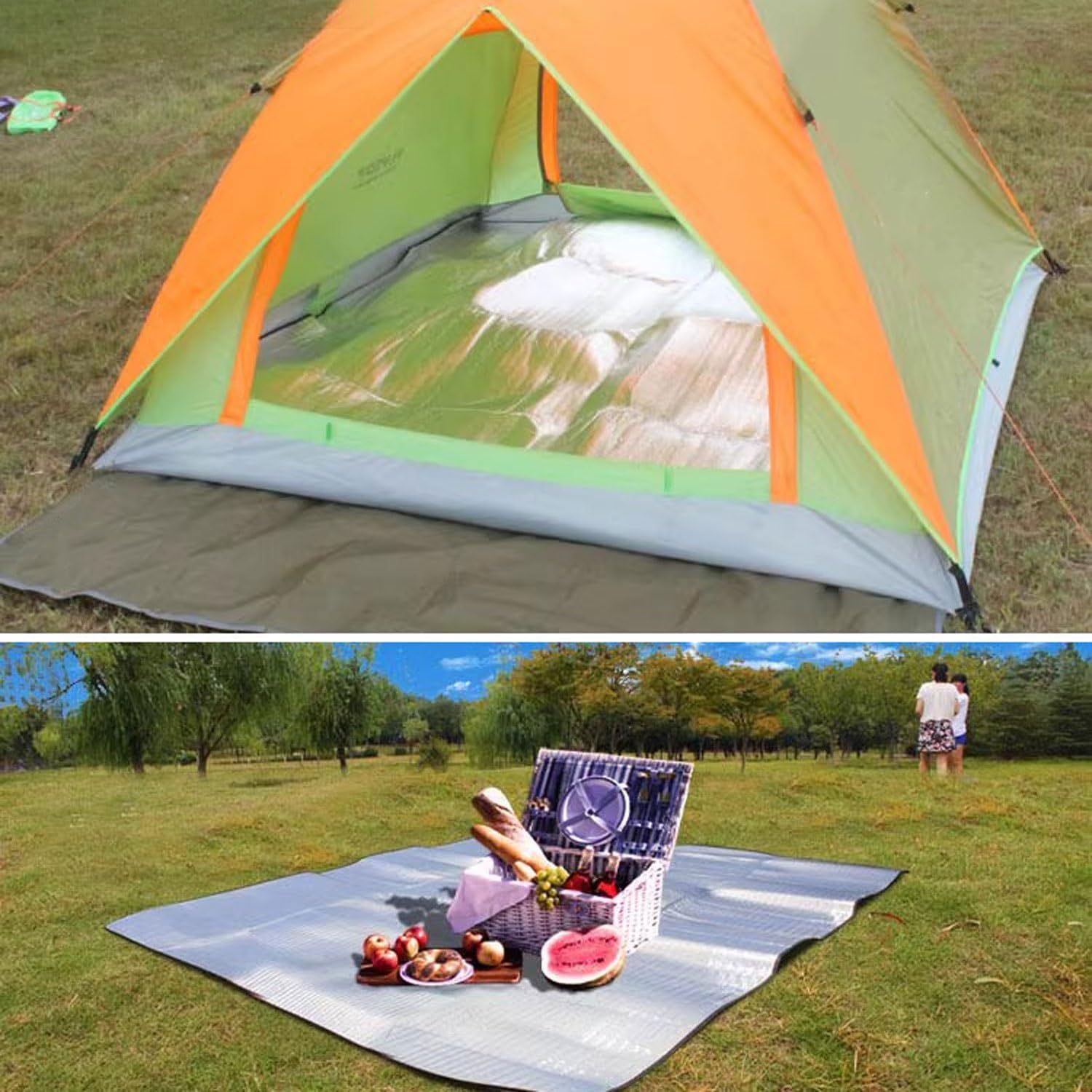 Camping Schaumstoffmatte - Isolierte Isomatte für Zelt - Leichte tragbare Thermomatratze mit Tragetasche für komfortable Outdoor-Abenteuer