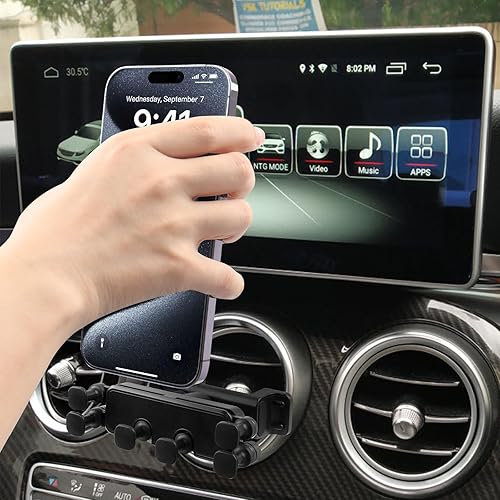 Miniatura 3 de SUNCARACCL Soporte de teléfono para automóvil compatible con Mercedes Benz A/B/C/E/S-Class, GLC/GLE/GLS/GLB/GLA-Class 2016-2023 y Mini