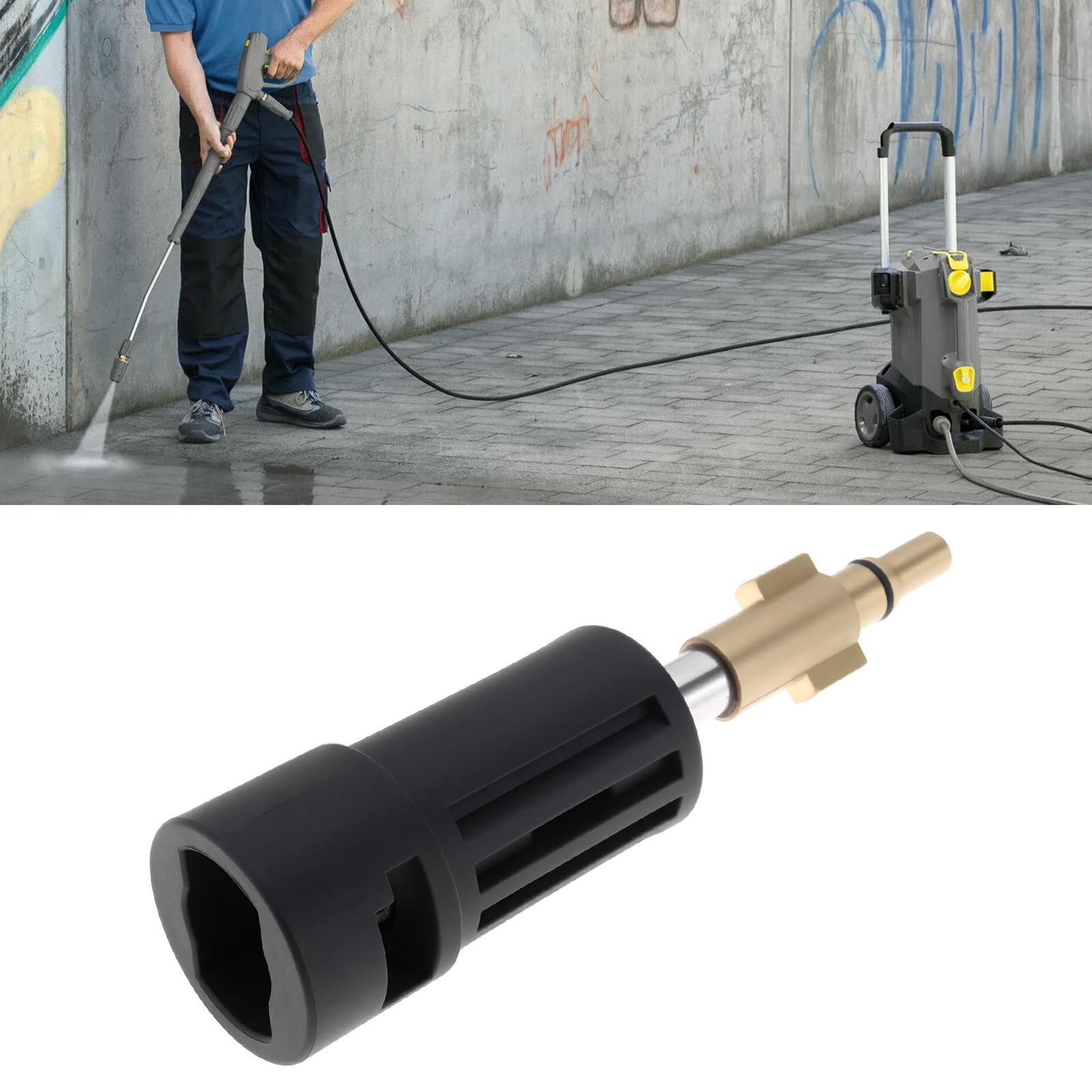 ECSiNG Adaptateur de Connexion pour Nettoyeur Haute Pression Compatible avec KARCHER Lance Et Compatible avec Stanley Nettoyeur Haute Pression