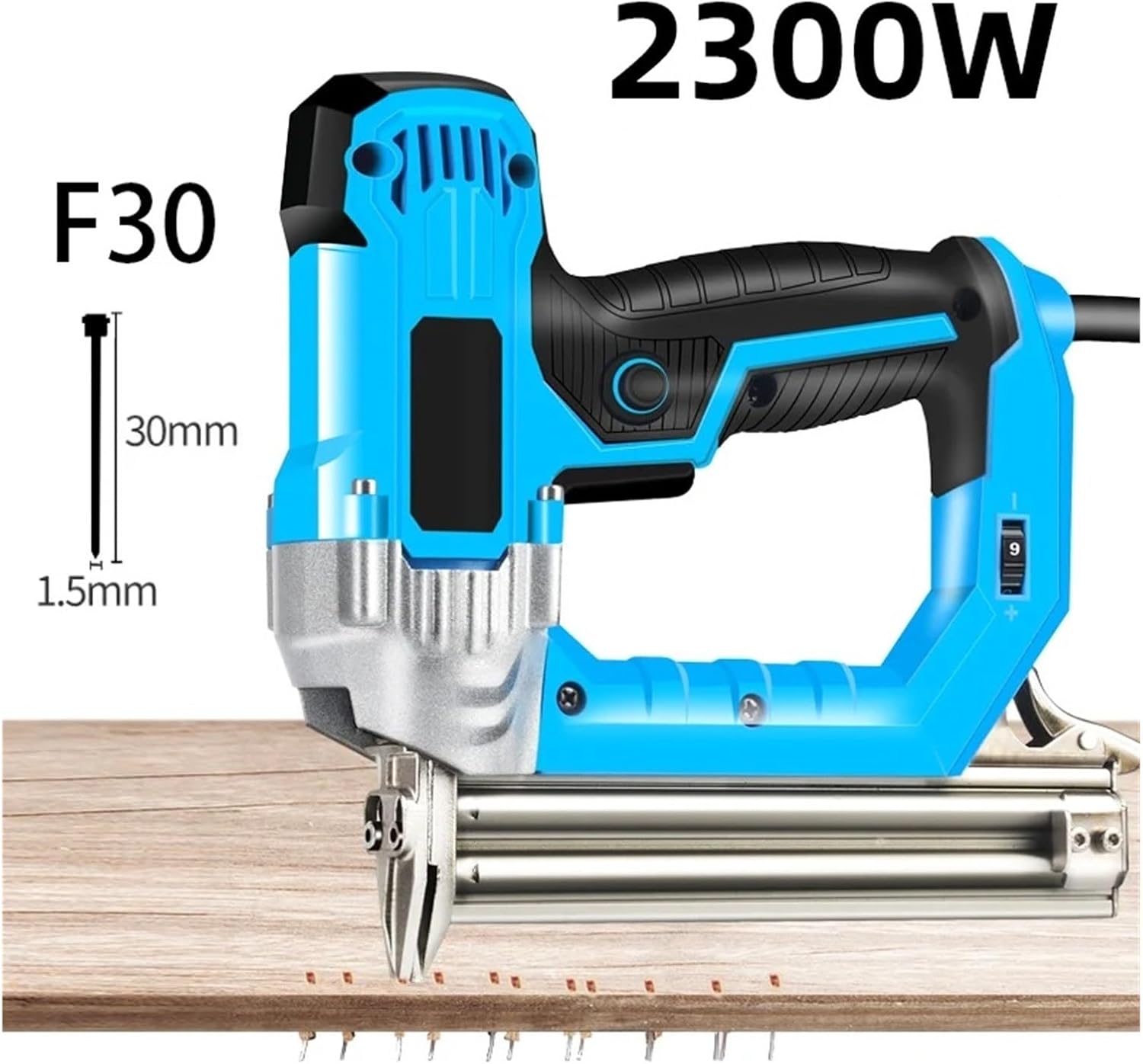 Pneumatic Power Nailer Decorative Tool 220V Electric Nail Gun for Woodworking 2300W Electric Straight Nailer F30/F25/F20/F15 Furniture Nailer Stapler