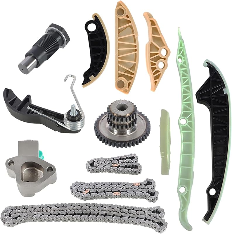 Kit de corrente de distribuição labwork com tensionador, guia e corrente da bomba de óleo para 1.8 TFSI – 13 peças