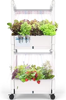 Hydroponics Growing System,AOONEG 28Pods Indoor Herb Garden with LED Grow Light,Hydroponics Growing System Kit with Automa...