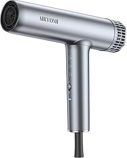 Sponsored Ad - AIRYOMI Hair Dryer,Professional Brushless Motor Ionic Hair Blow Dryer with Diffuser,Magnetic Nozzles,2000W,...