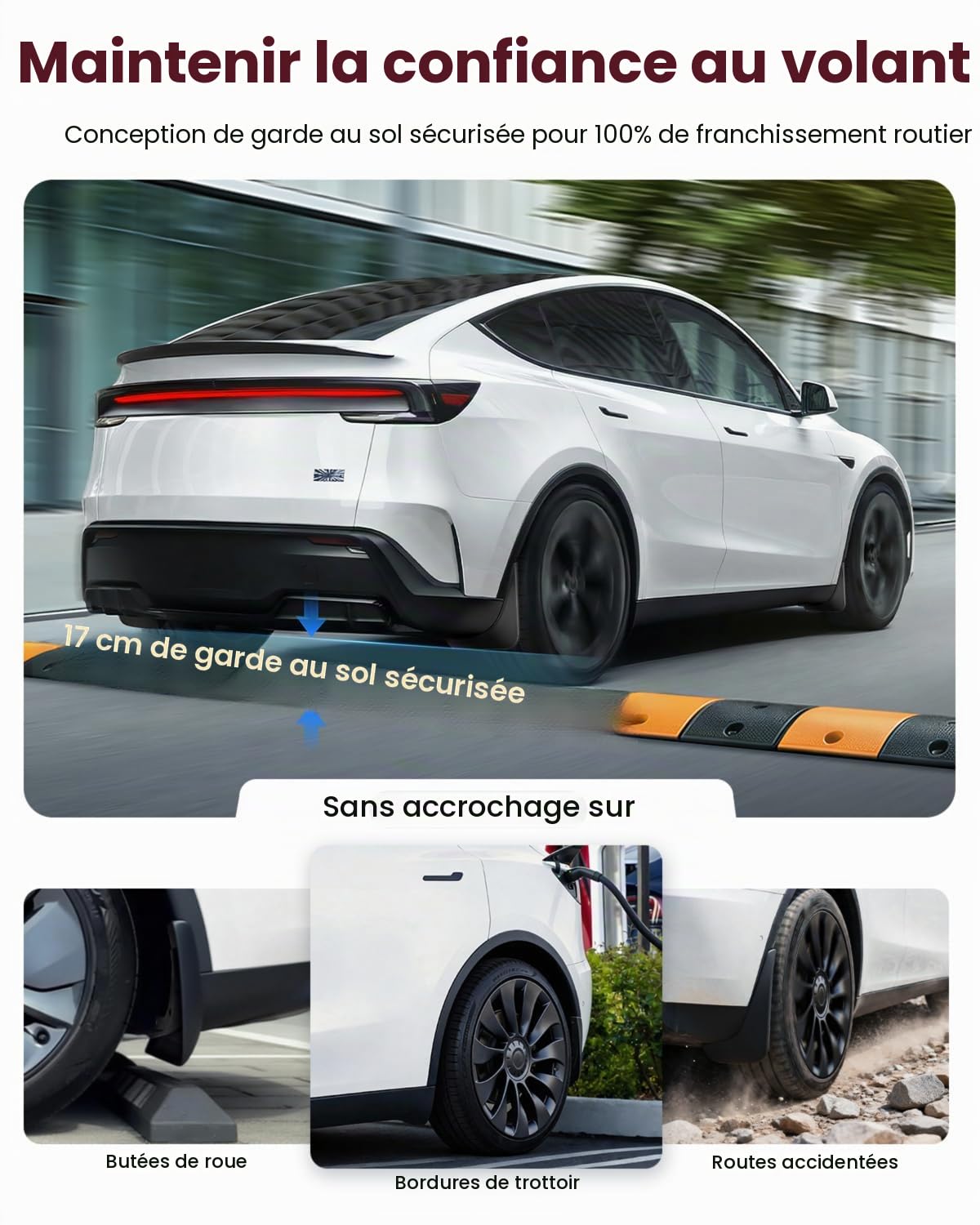 REEVAA Tesla Lot de 4 bavettes Garde-Boue pour Le modèle Y Juniper 2025 à 2026, Noir