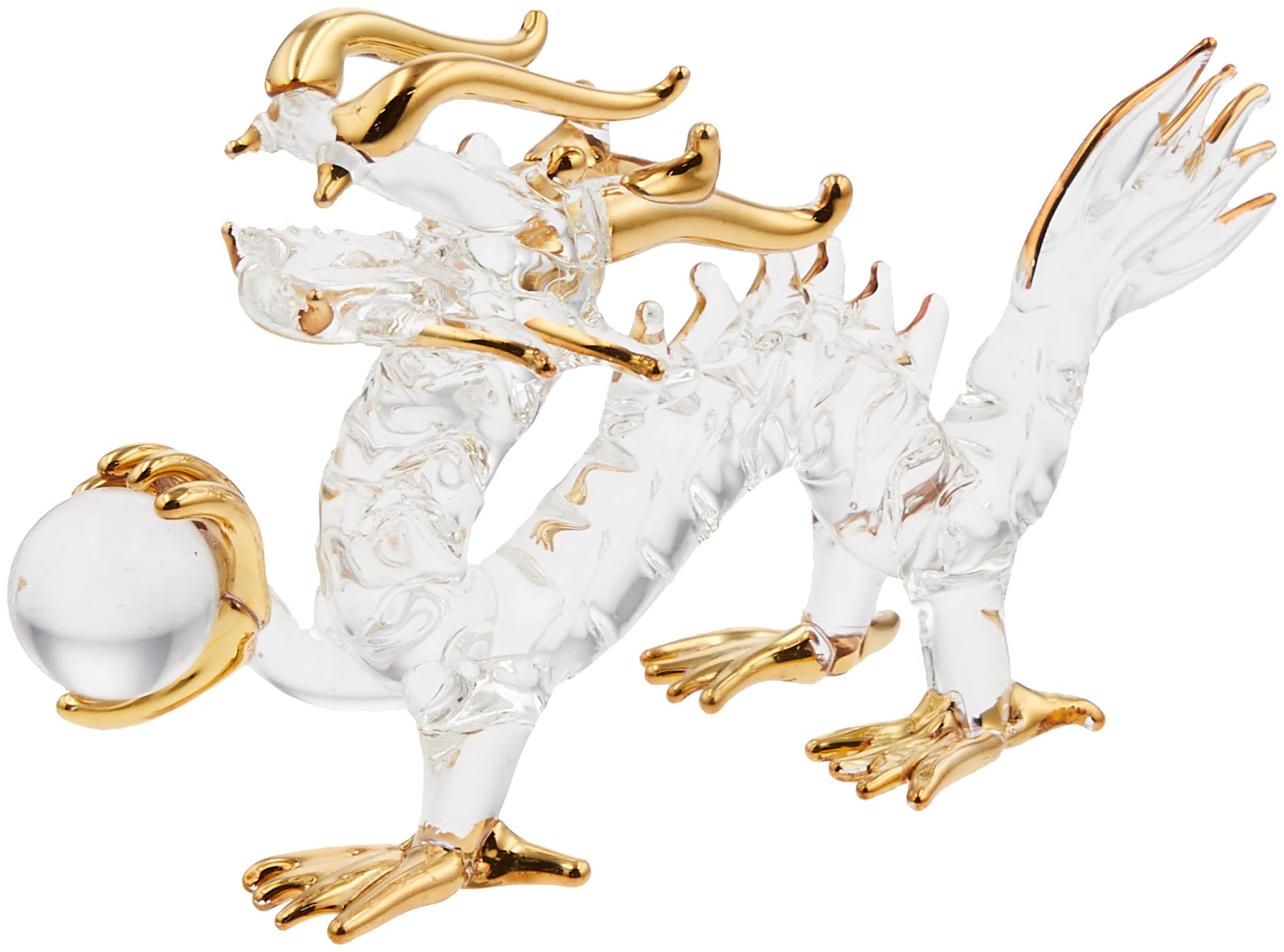 Amazon.co.jp: 手作りガラス細工 天然 水晶 ドラゴン 4インチ : Hobbies