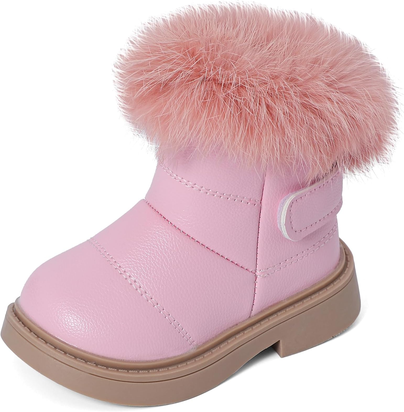 MK MATT KEELYGirls Snow Boots Kids Winter Outdoor Waterproof Boots Toddler Walking Shoes with Anti-Slip Rubber Sole