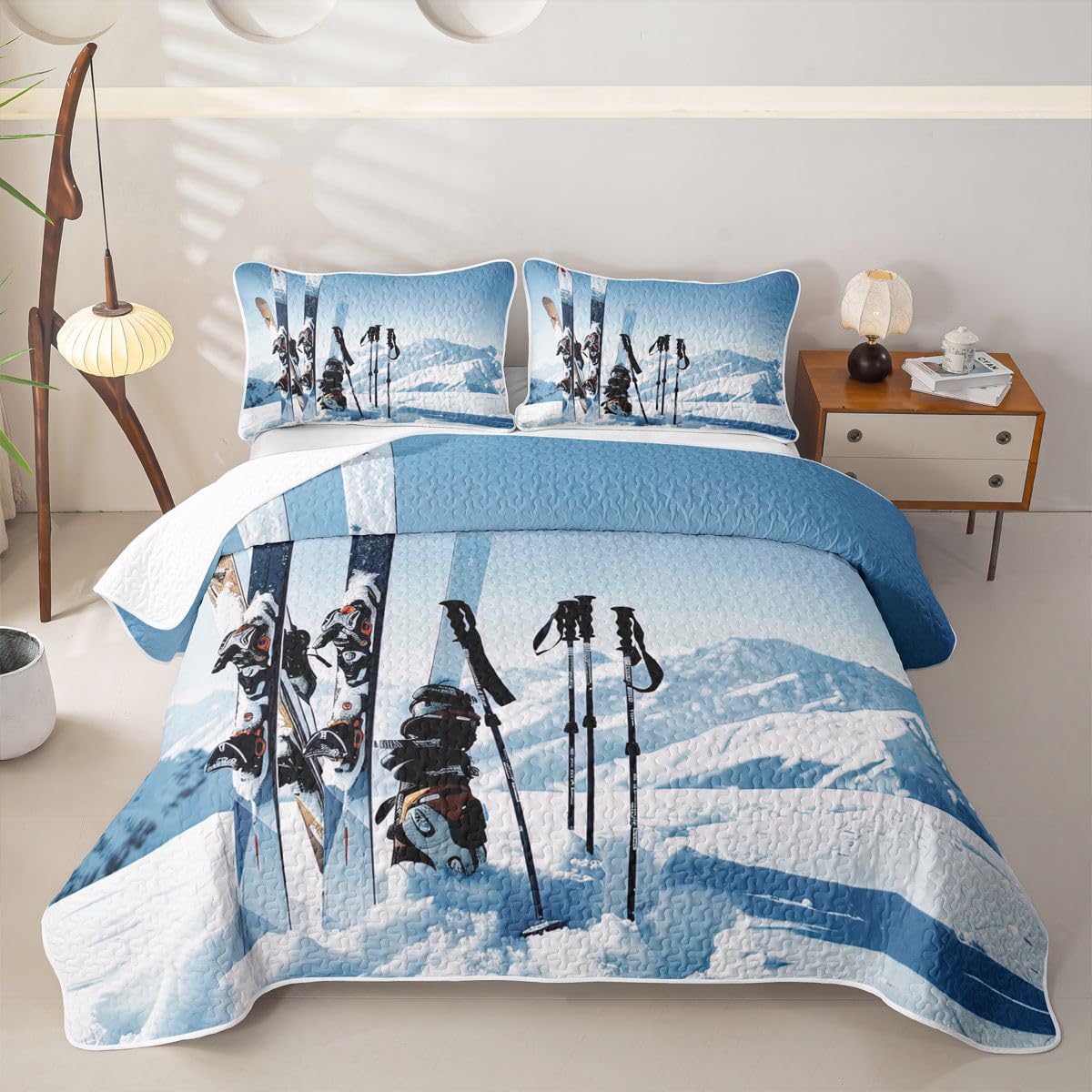 Homewish Ski 220x240cm Steppdecke