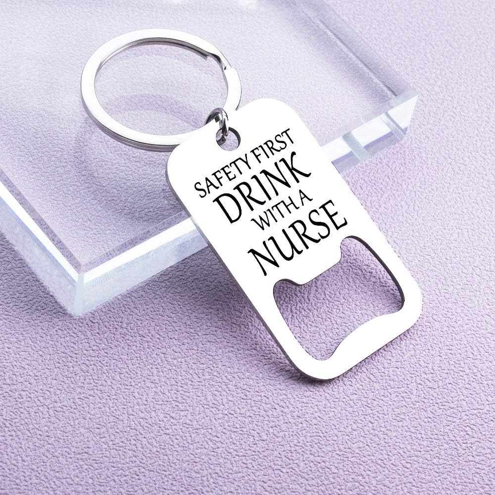 Nurse Gifts for Male Nursing Graduation Bottle Opener Keychain for Men image 4