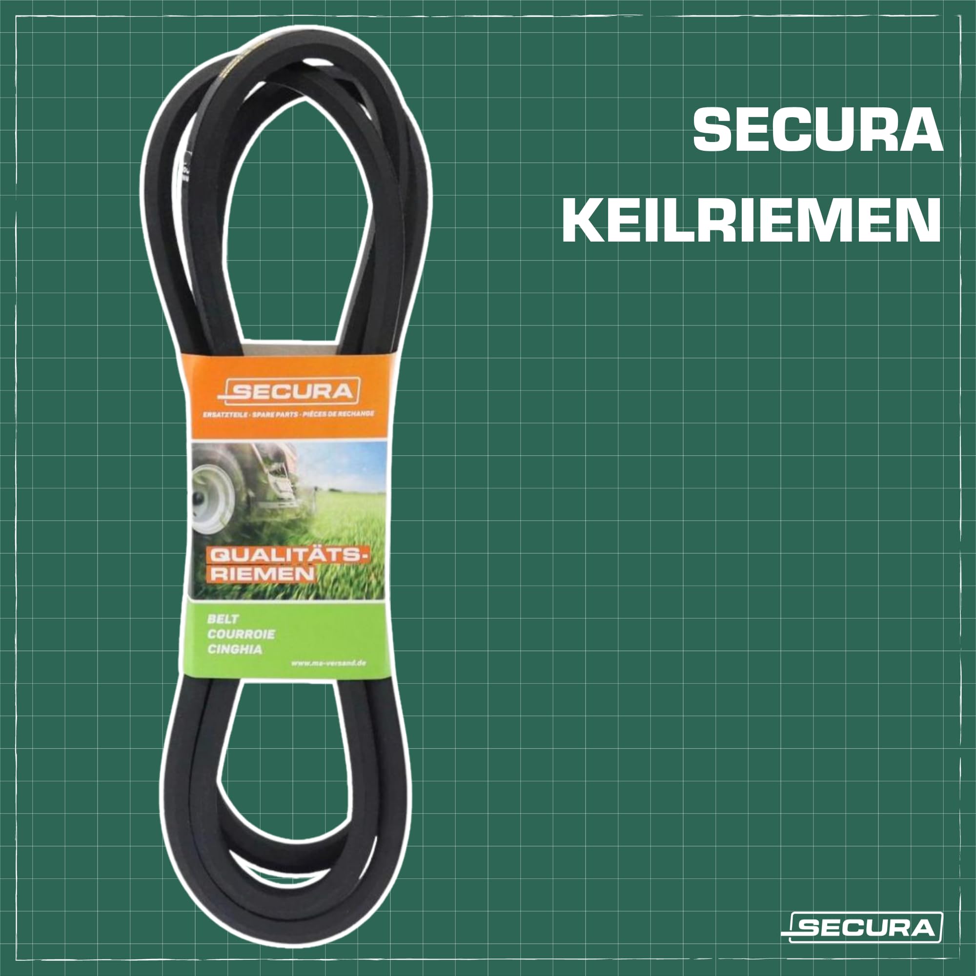 SECURA Courroie trapézoïdale hexagonale AA105 compatible avec tondeuse Husqvarna CT 131 135 151 CTH 155 171