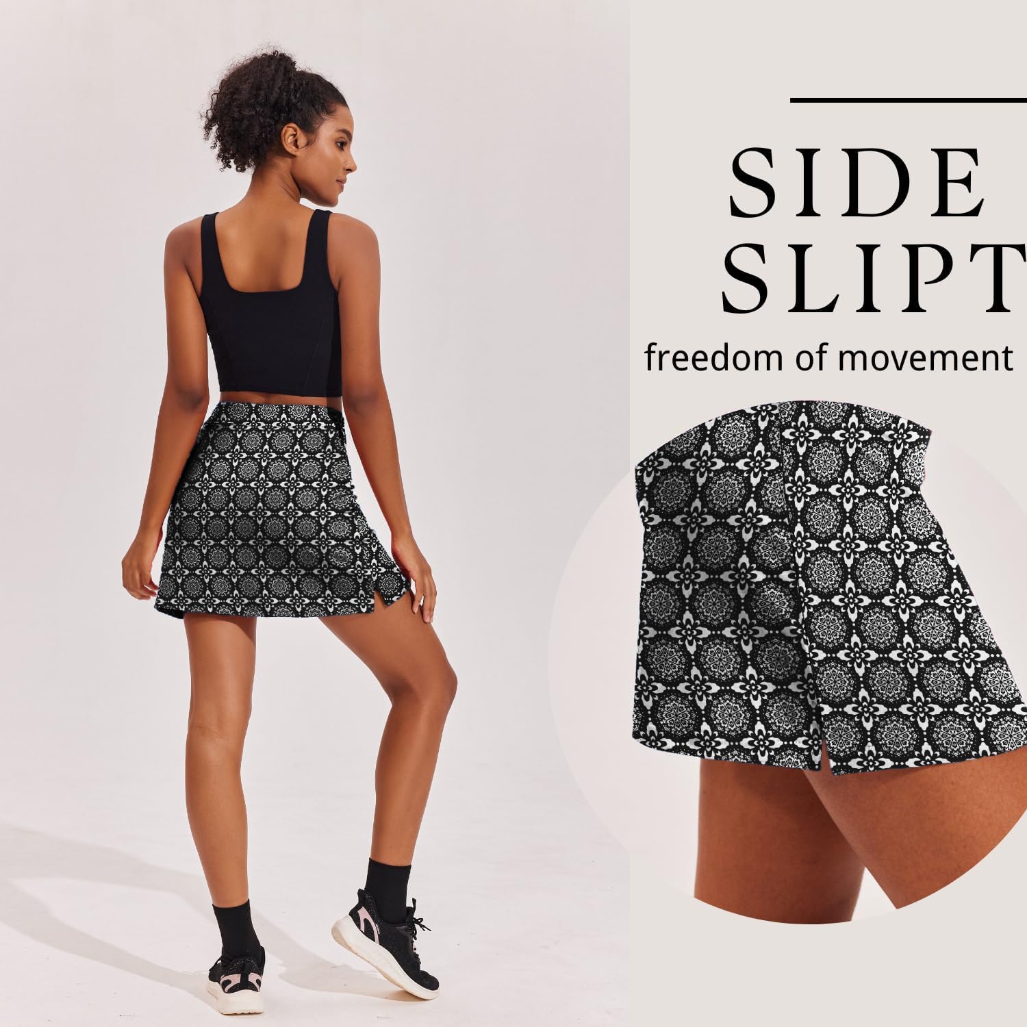 Ekouaer 16“ Golf Skorts for Woman with Inner Pockets Silicone Grippers Tennis Skirt Quick Dry Athletic Pickleball Skort - Image 3