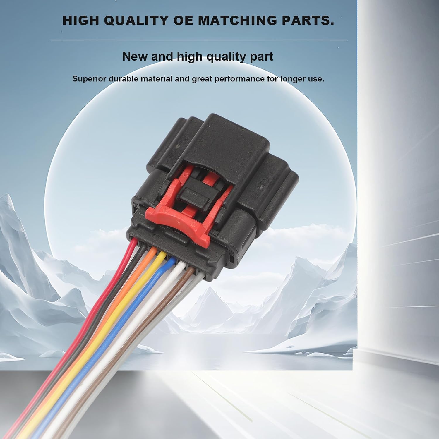 8 Pin MAF Mass Air Flow Sensor Female Connector Plug Pigtail Wiring Harness for Silverado 1500 2500 3500 Sierra Yukon Escalade Cruze SRX Mass Air Flow Sensor Connector 84677313, 13583440, PT2707