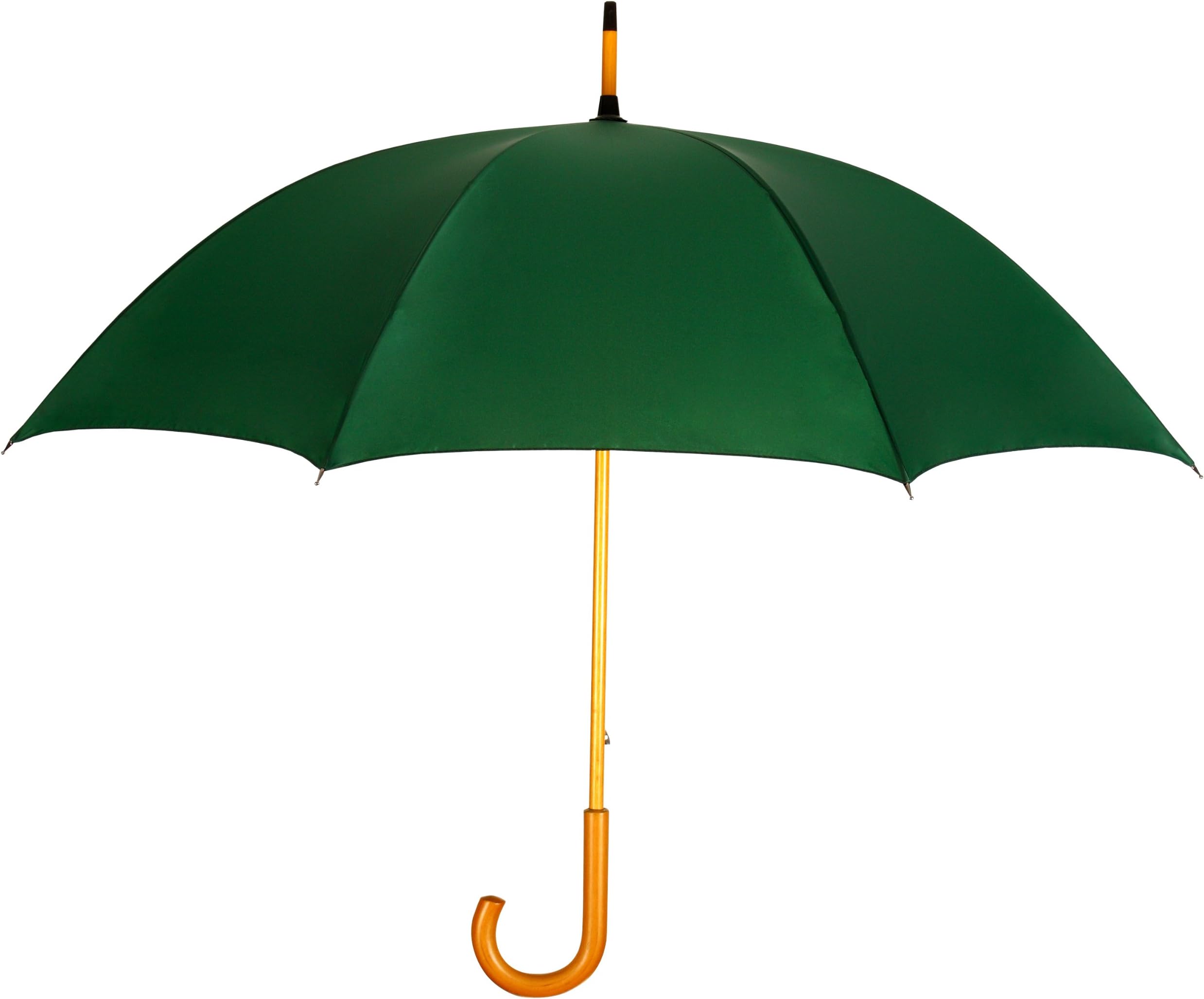 HUNTER GREEN Fashion Umbrella With Genuine WOOD Shaft & Handle!