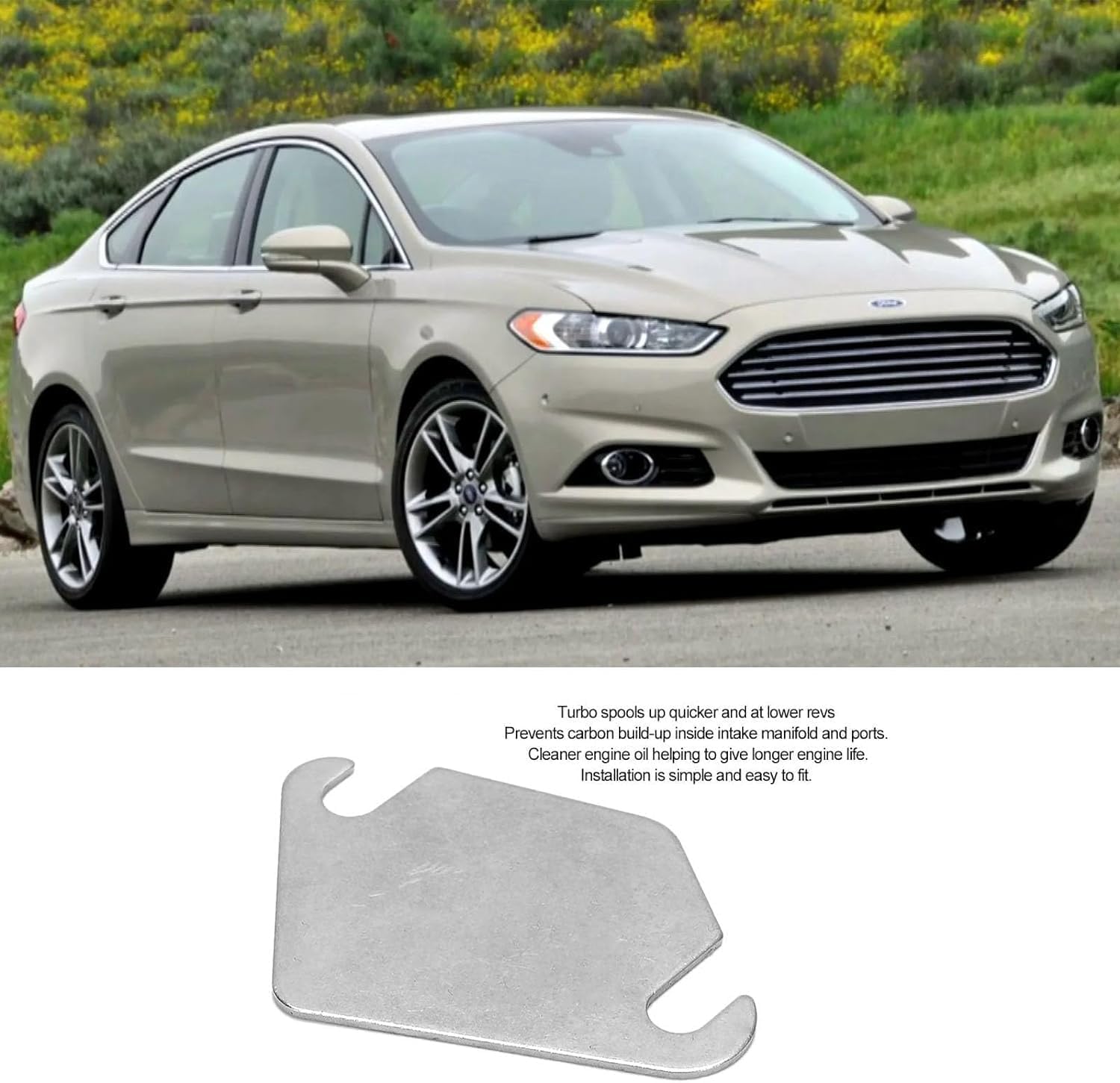 Plaque EGR Sans Trou GVSS Pour Ford 1.4/1.6 HDI - Acier Inoxydable, Blocage Vanne EGR, Amélioration Moteur
