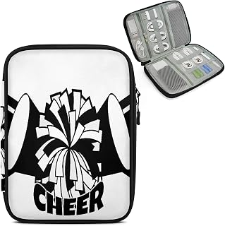 Cheerleading Travel Cable Organizer Pouch Electronic Cord Storage Bag Tech Accessories Carry Case for Charger, Cable, Phone, USB Flash Drive