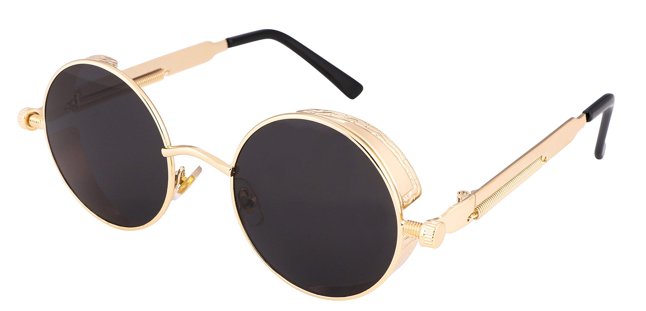 FEISEDY Retro Gothic Steampunk Sunglasses For Men Women