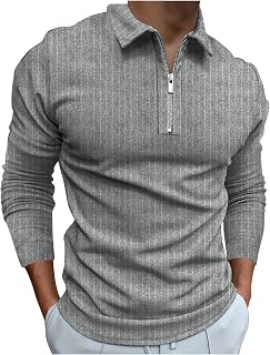 Polo T Shirts for Men 2023 Casual Muscle Fit Polo Shirt Summer Slim Fit Long Sleeve Solid Shirts Trendy Clothes